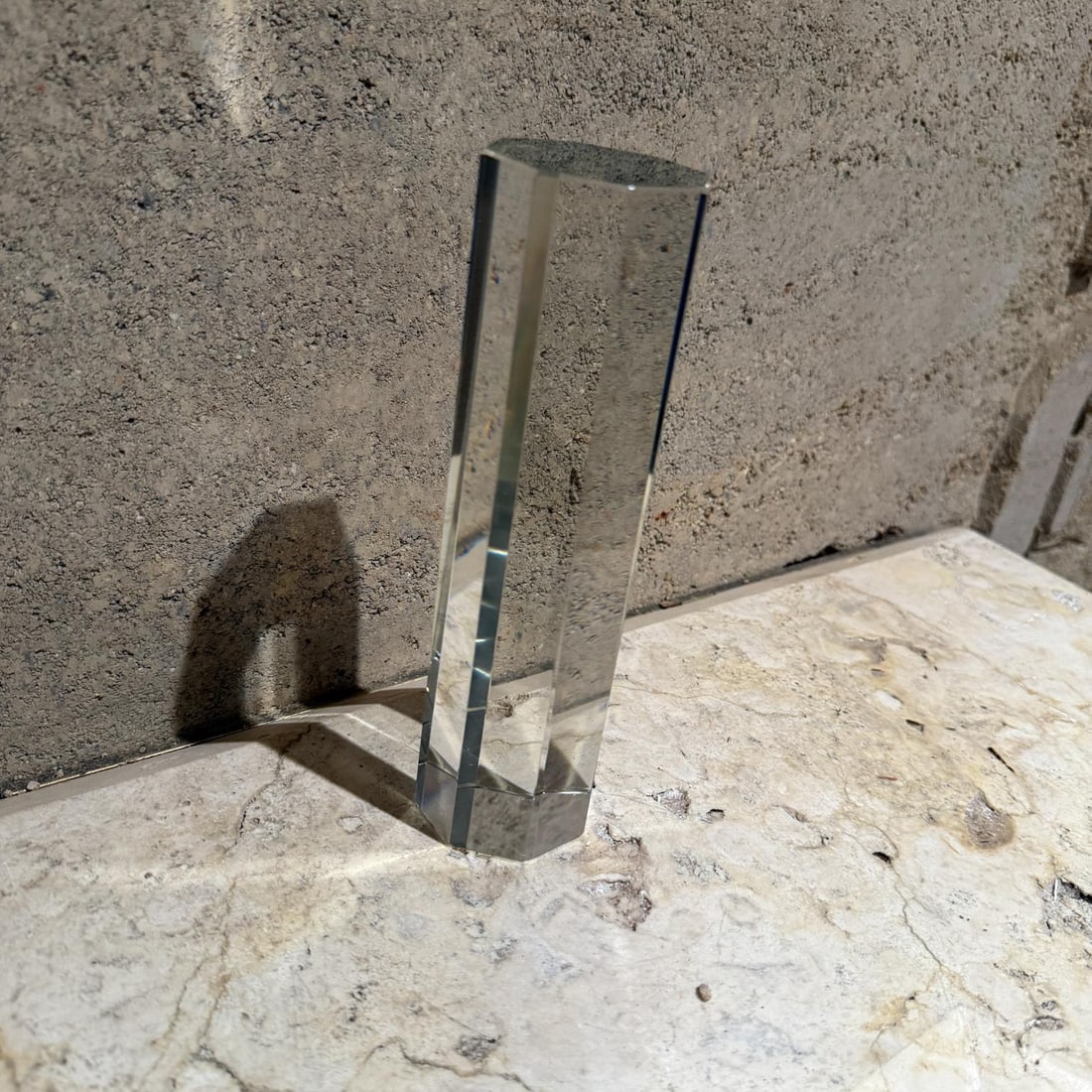 Crystal Paperweight Octagonal Glass Pillar - 5