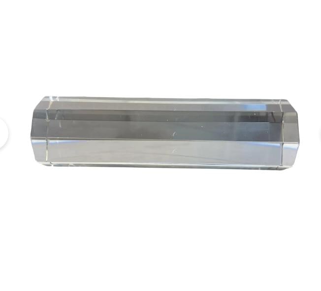 Crystal Paperweight Octagonal Glass Pillar - 7
