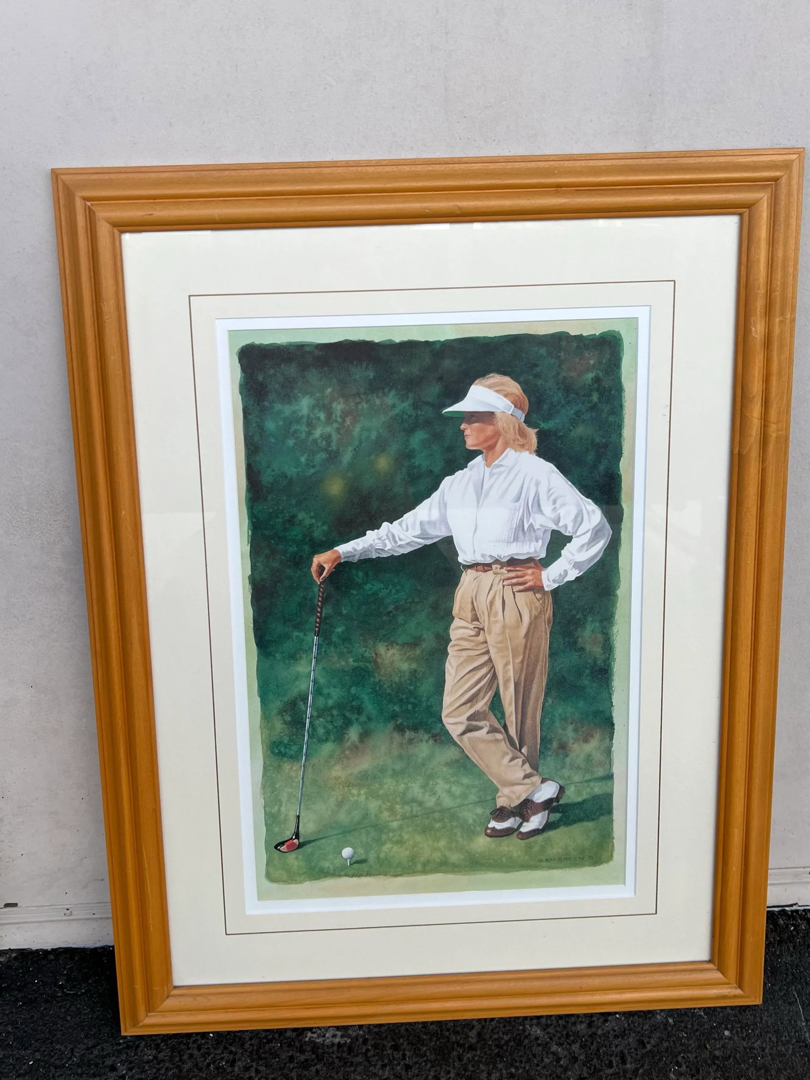 Woman Golfer Framed Print "The First Tee" by Glenn Green - 4