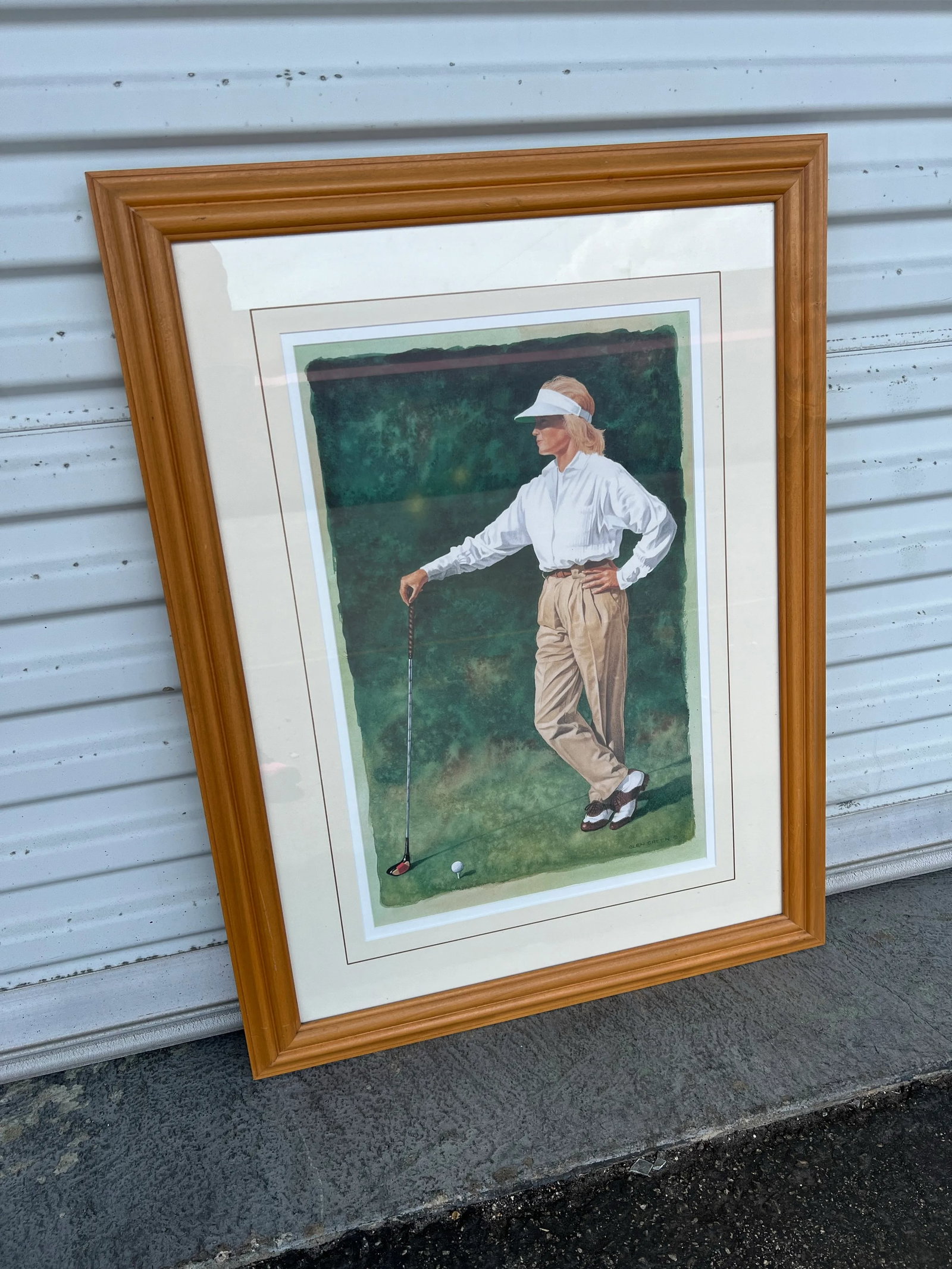 Woman Golfer Framed Print "The First Tee" by Glenn Green - 7