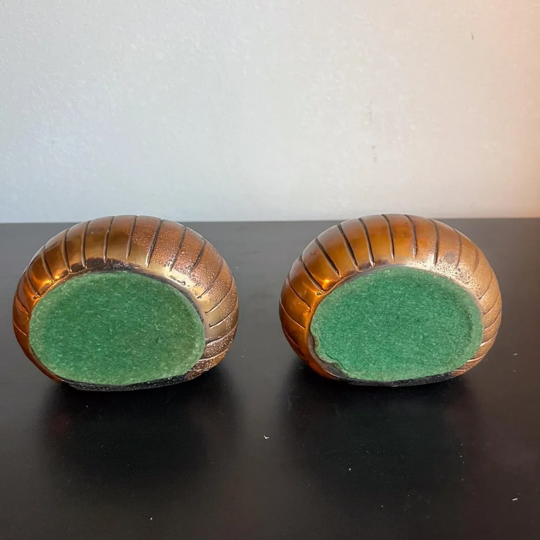 1950s Ben Seibel Copper Clam Shell Bookend Set - 3