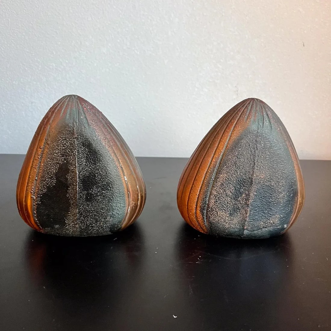 1950s Ben Seibel Copper Clam Shell Bookend Set - 5