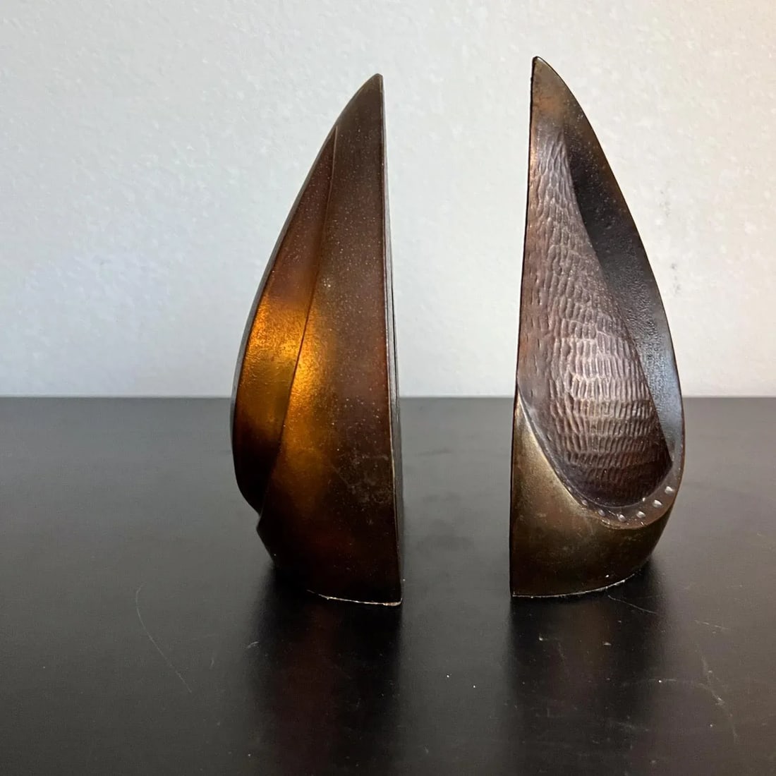 1950s Ben Seibel Teardrop Copper Flame Bookend Pair - 2