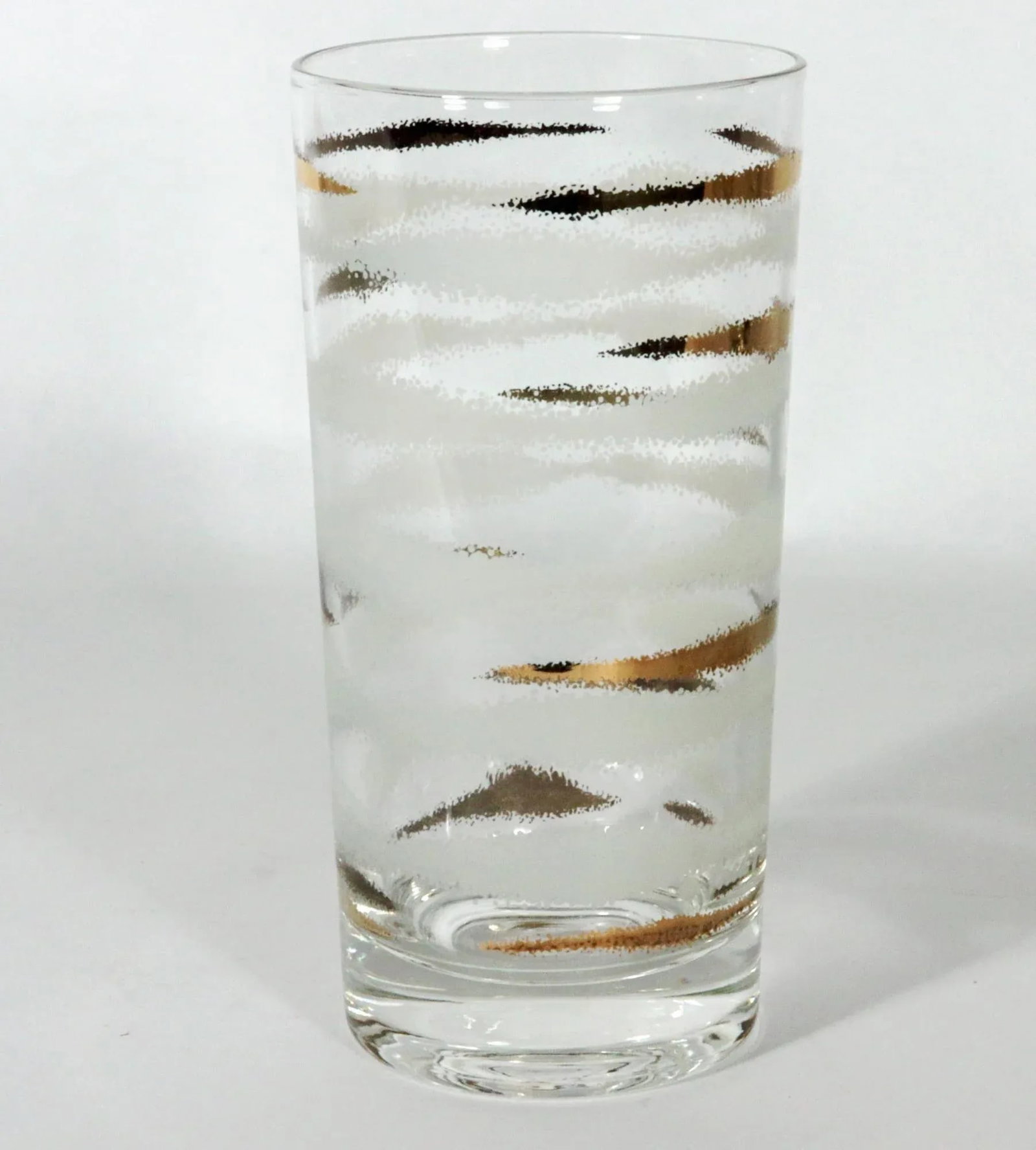 Gilded Elegance: A Set of Vintage Fred Press Highball Glasses - 3
