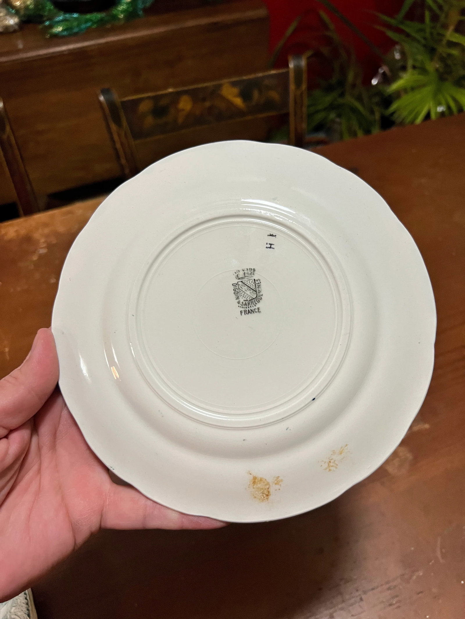 Set of 12 Antique Napoleon French Digoin & Sarreguemnes Plates, Circa 1880's - 11