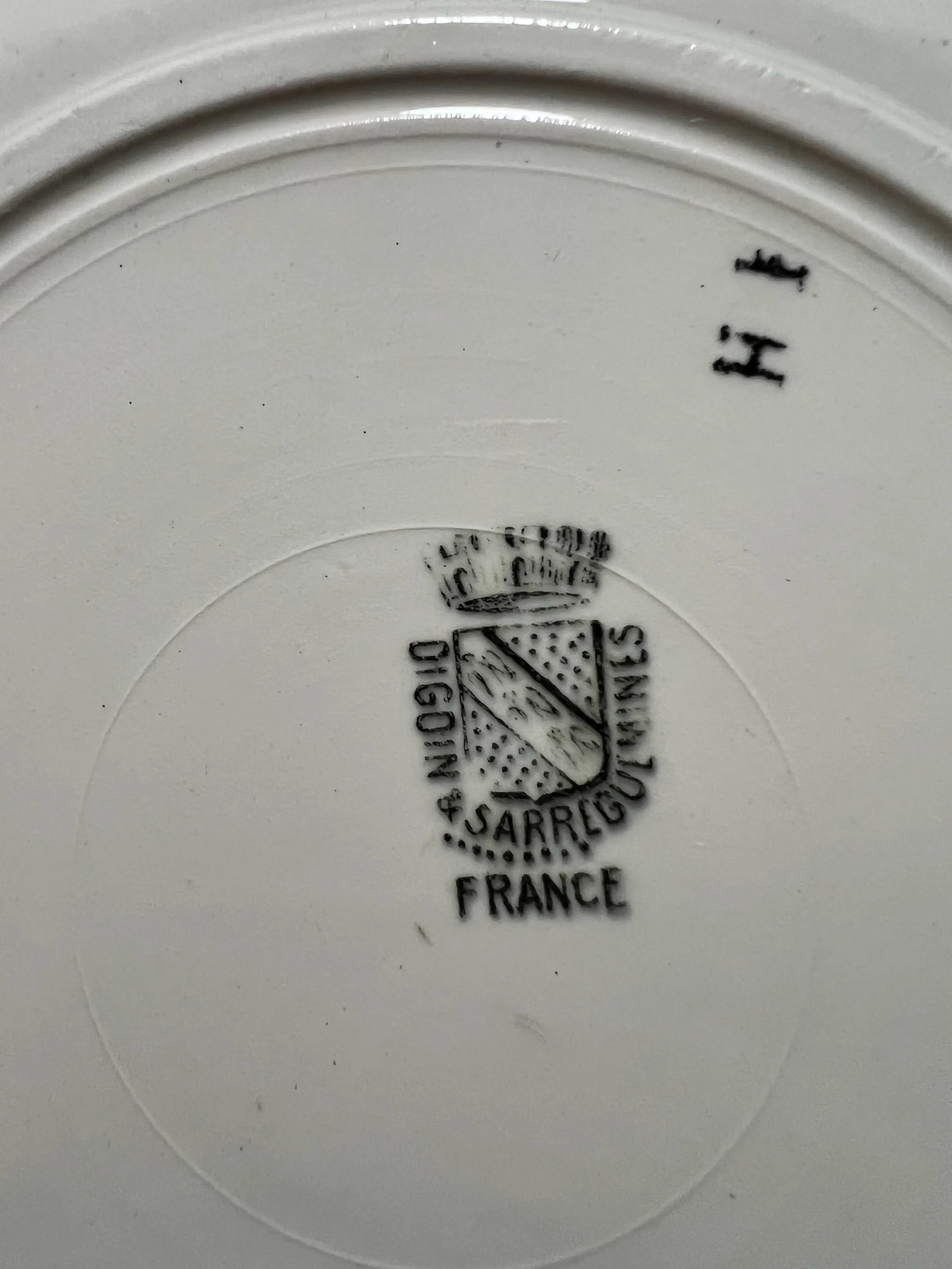Set of 12 Antique Napoleon French Digoin & Sarreguemnes Plates, Circa 1880's - 12