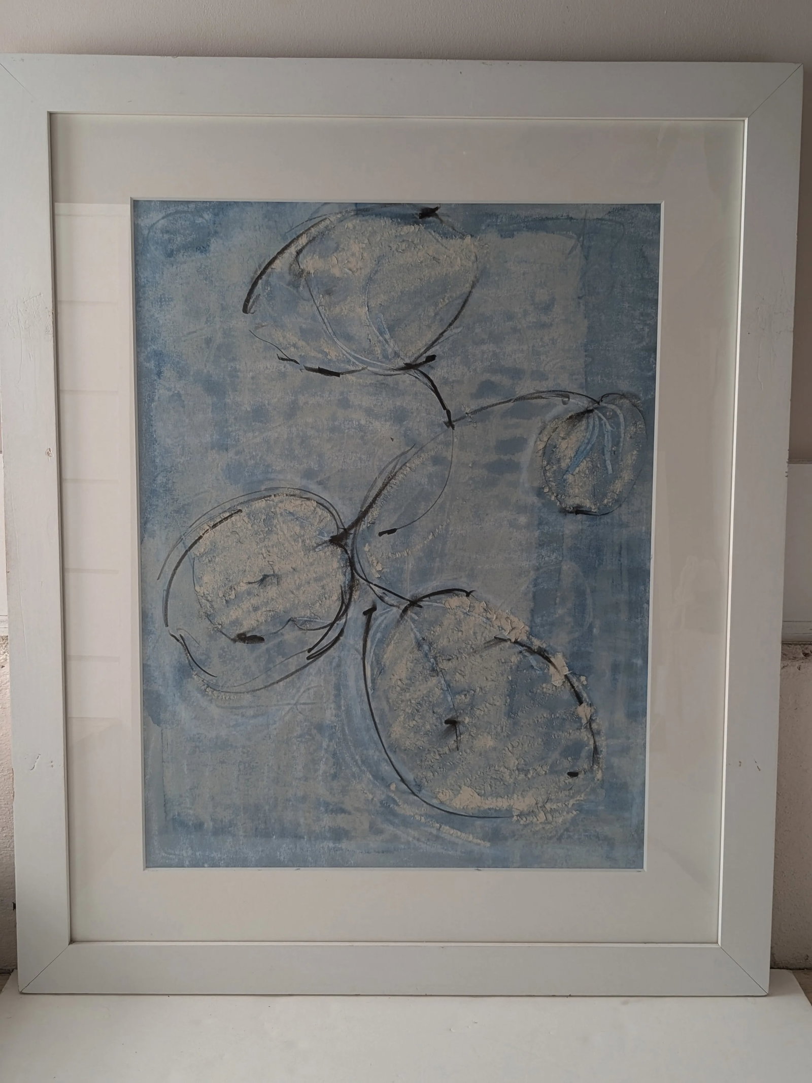 Signed and Framed Robert McCurdy Large Mixed Media Painting From Saks - 3