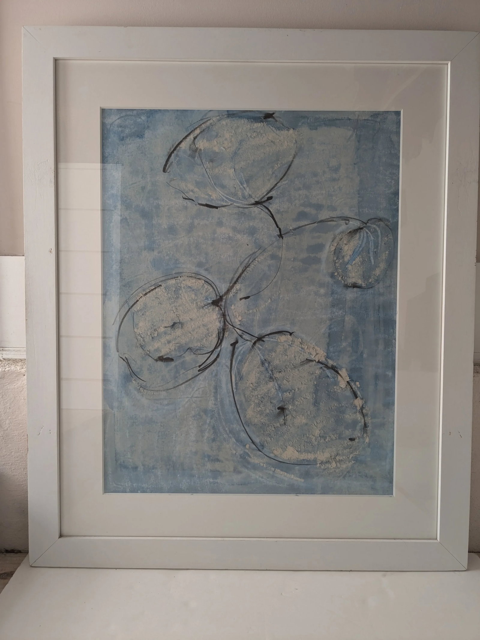 Signed and Framed Robert McCurdy Large Mixed Media Painting From Saks - 9