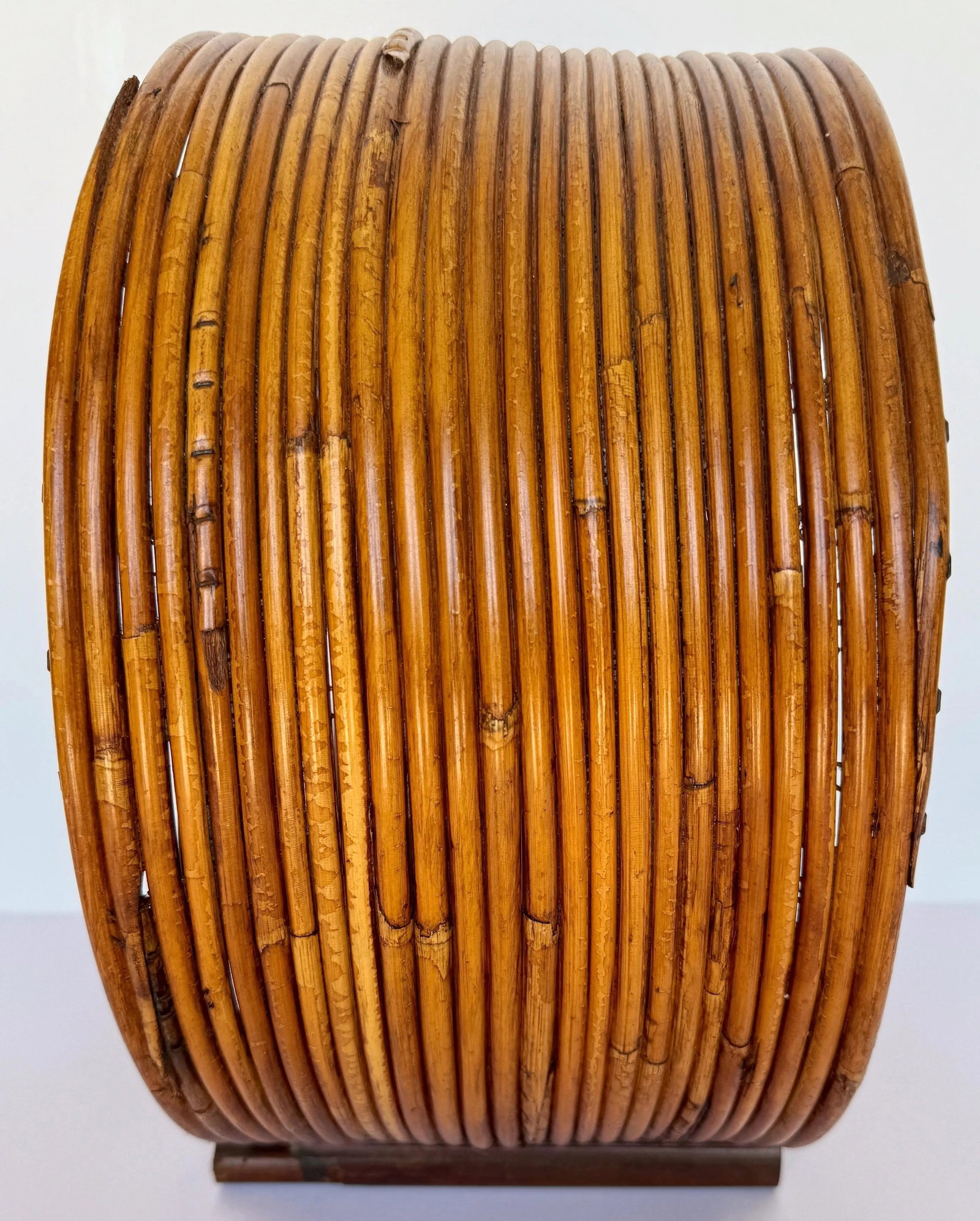Boho Rattan Circular Porthole 6 Bottle Wine Caddy/ Rack - 4