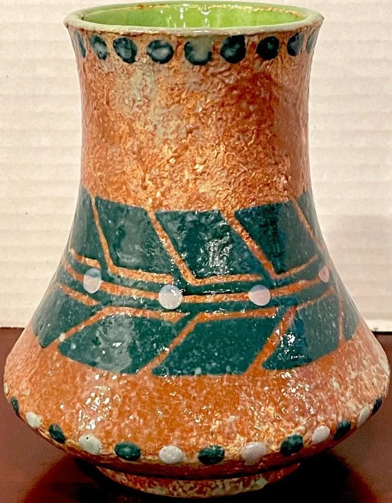 Gustavsberg, Art Nouveau Iridescent Vase, Artist Signed, 1904 - 4