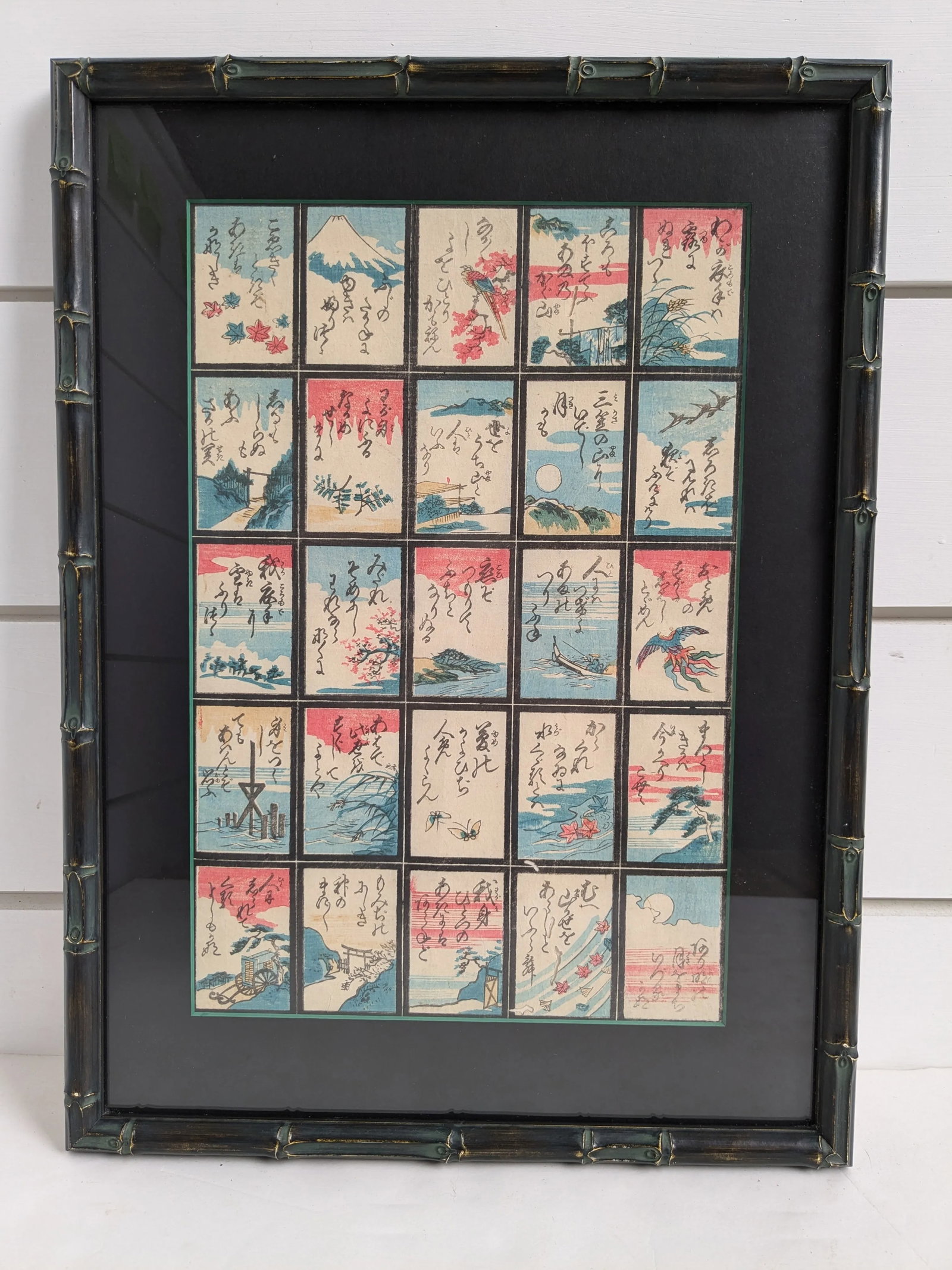 Antique Japanese Woodblock Print Framed Collection - 2
