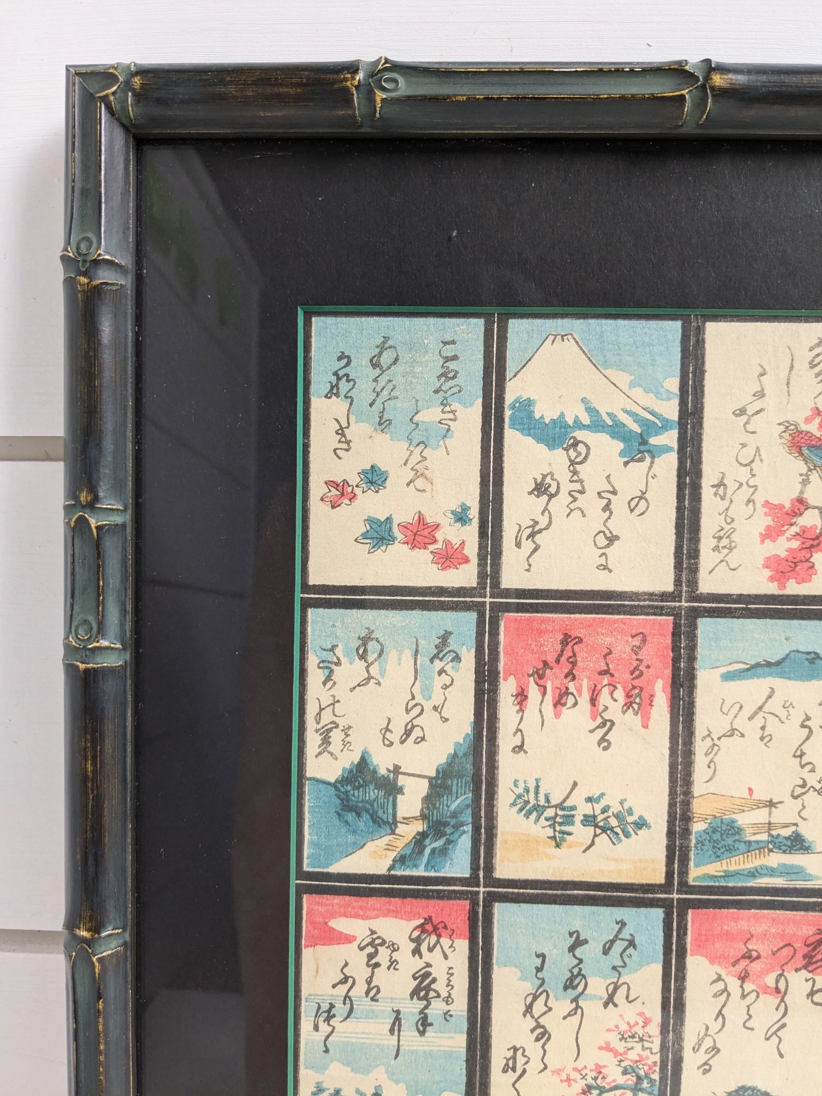 Antique Japanese Woodblock Print Framed Collection - 4