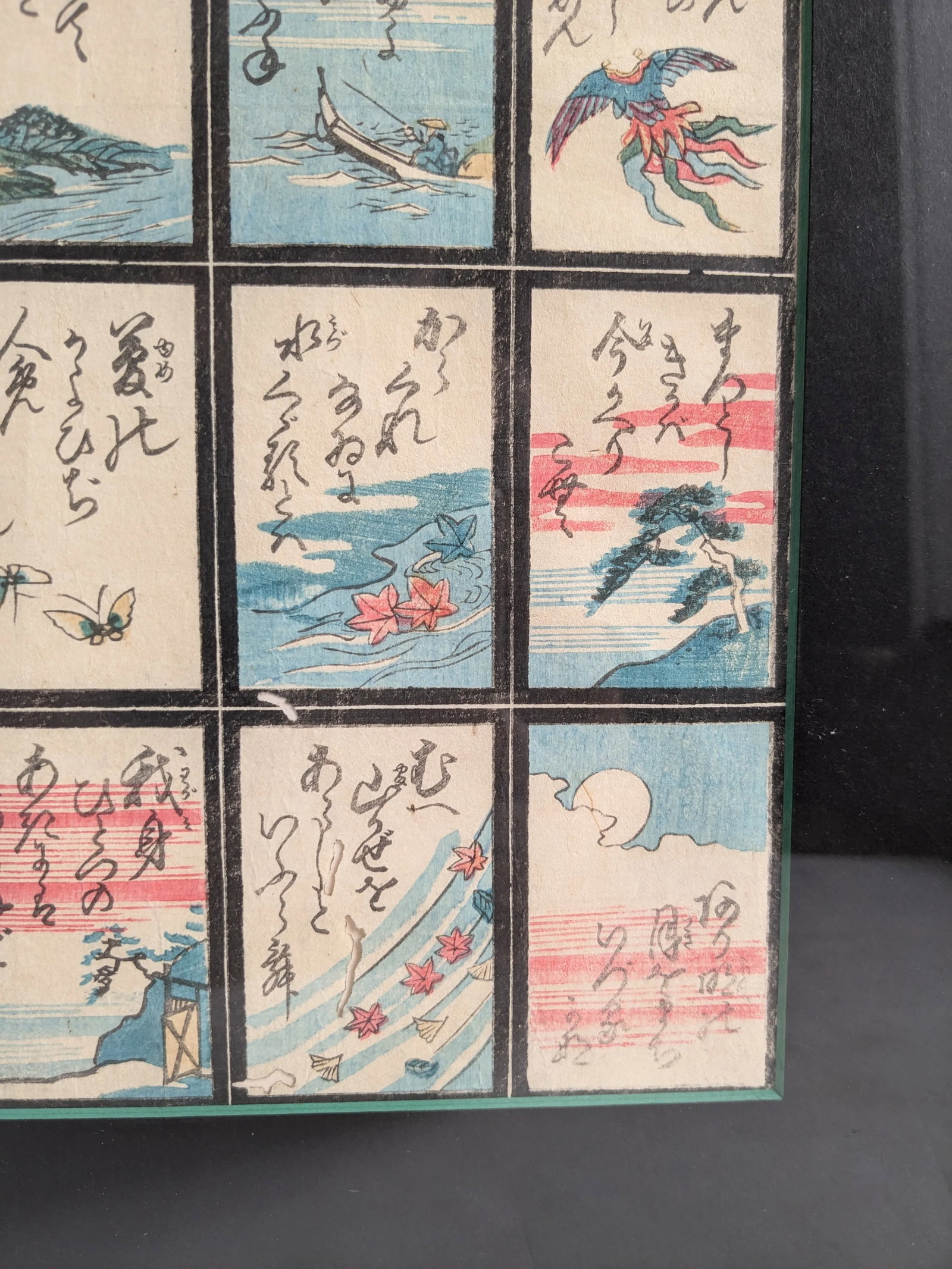 Antique Japanese Woodblock Print Framed Collection - 5