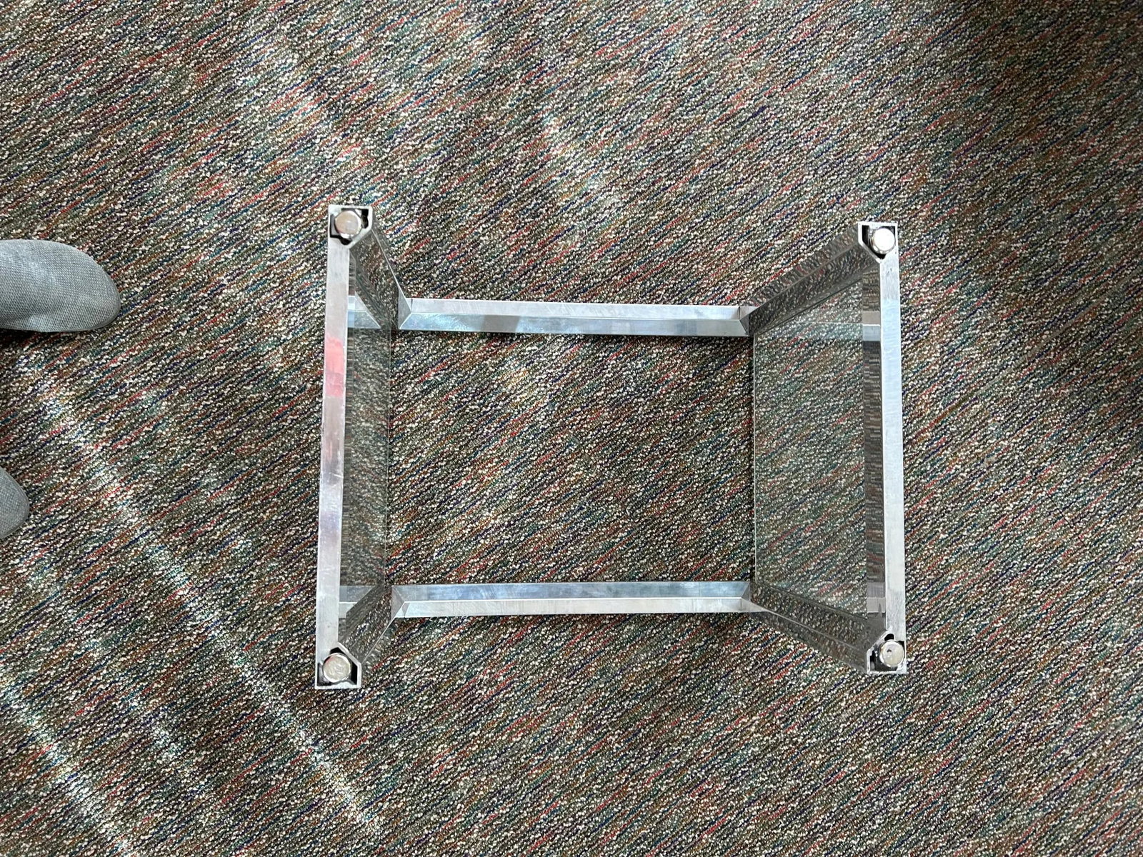 Mid-Century Modern Glass & Chrome Table - 4