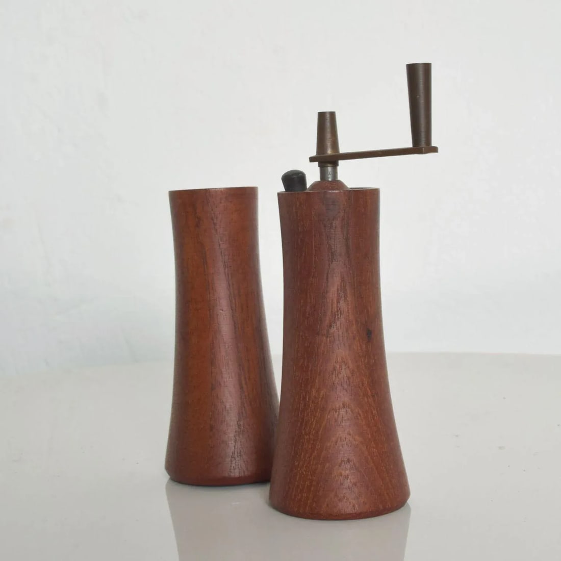 Teak Wood Salt Shaker Pepper Mill by Laurids Lonborg of Denmark - a Pair - 3