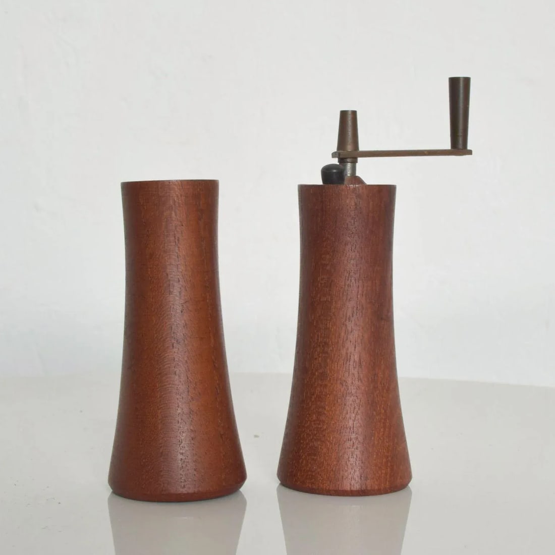 Teak Wood Salt Shaker Pepper Mill by Laurids Lonborg of Denmark - a Pair - 7