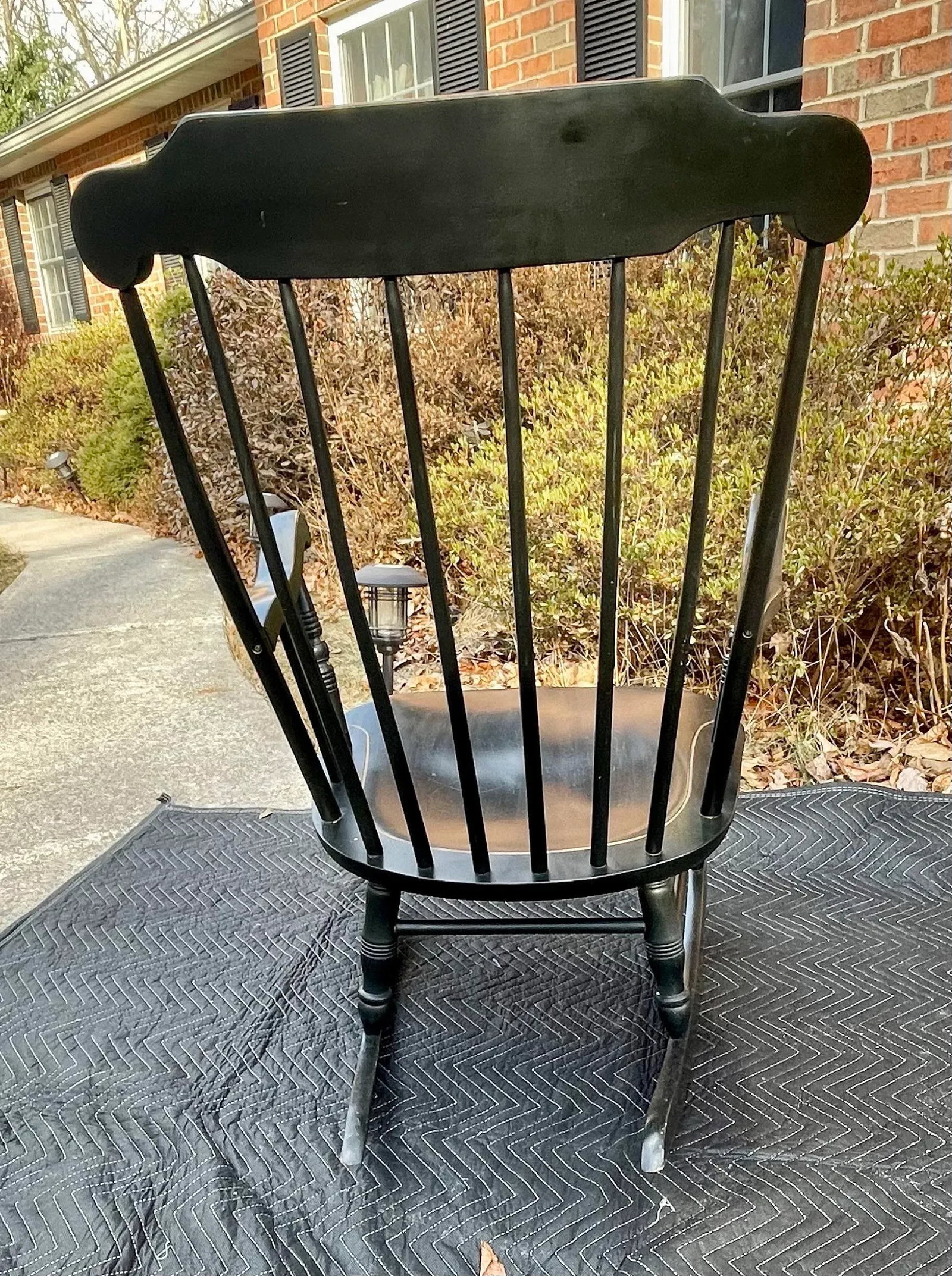 Mid 20th Century S. Bent & Bros. Hitchcock Style Bent Back Rocking Chair - 4