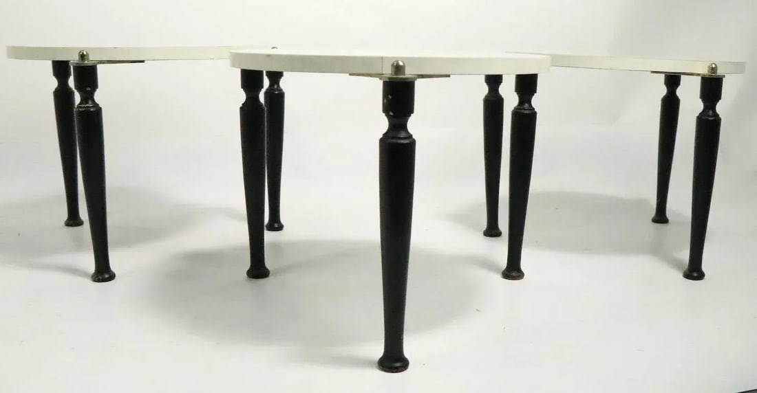 Nest of Three Stacking Mid Century Occasional Side Tables - 2