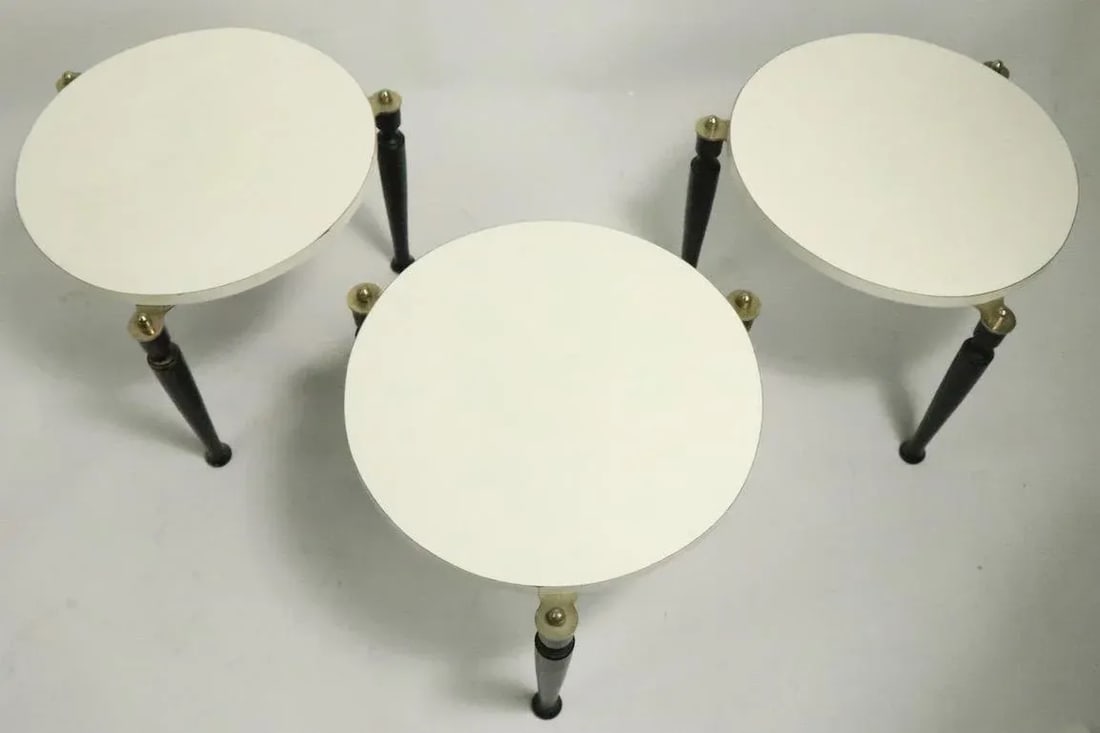 Nest of Three Stacking Mid Century Occasional Side Tables - 3