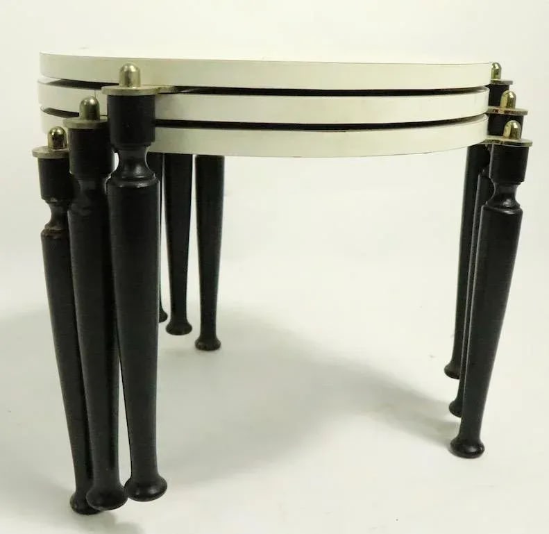 Nest of Three Stacking Mid Century Occasional Side Tables - 5