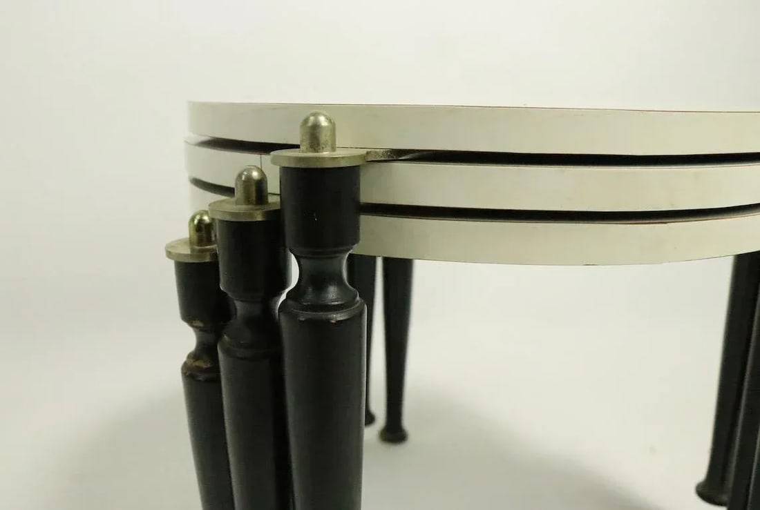 Nest of Three Stacking Mid Century Occasional Side Tables - 7