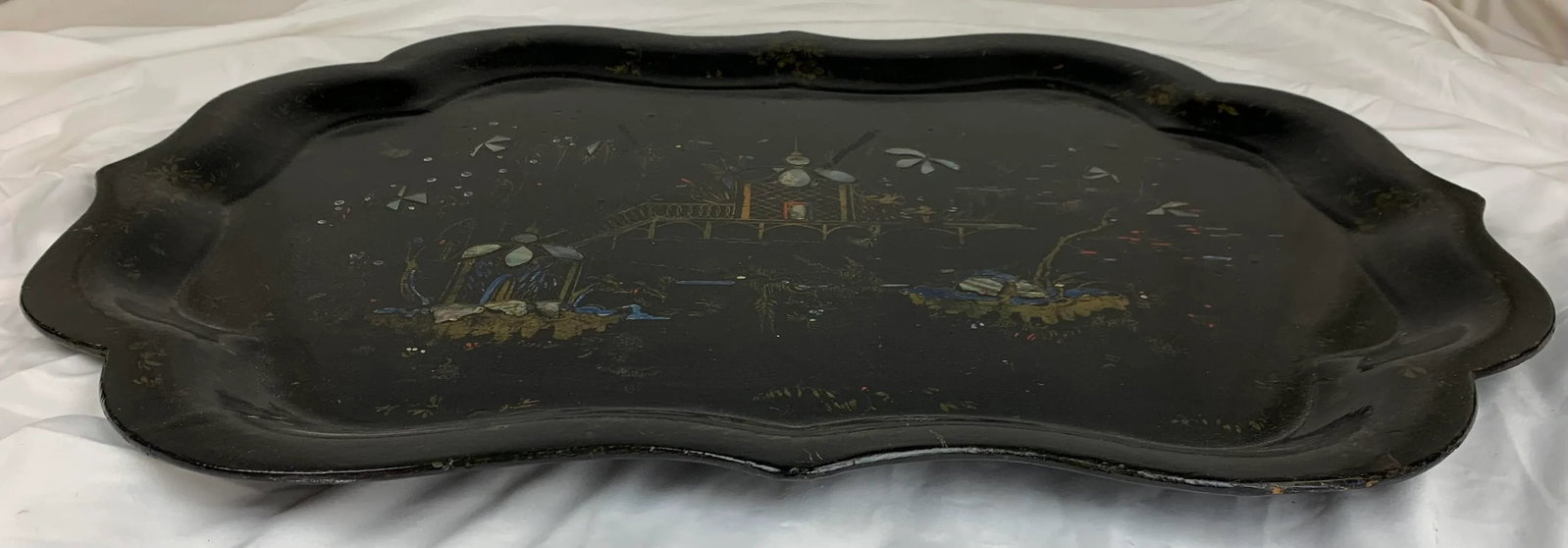 Antique Papier-Mâché Chinoiserie Tray - 2