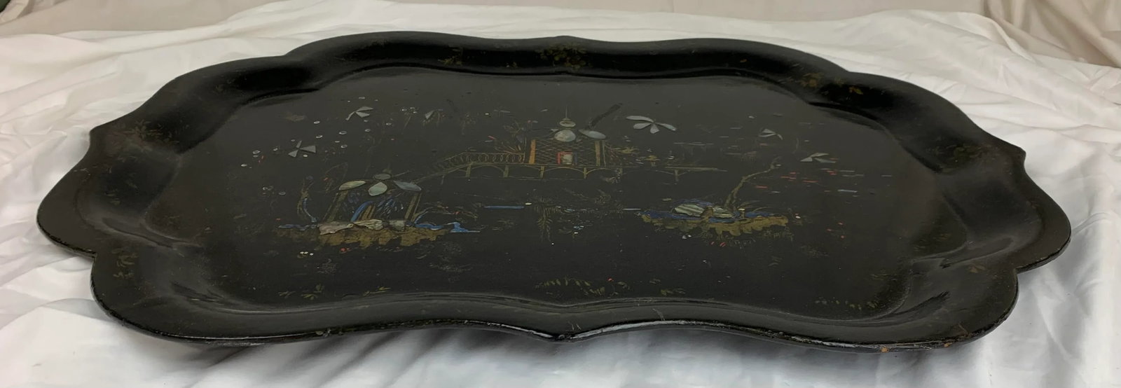 Antique Papier-Mâché Chinoiserie Tray - 3