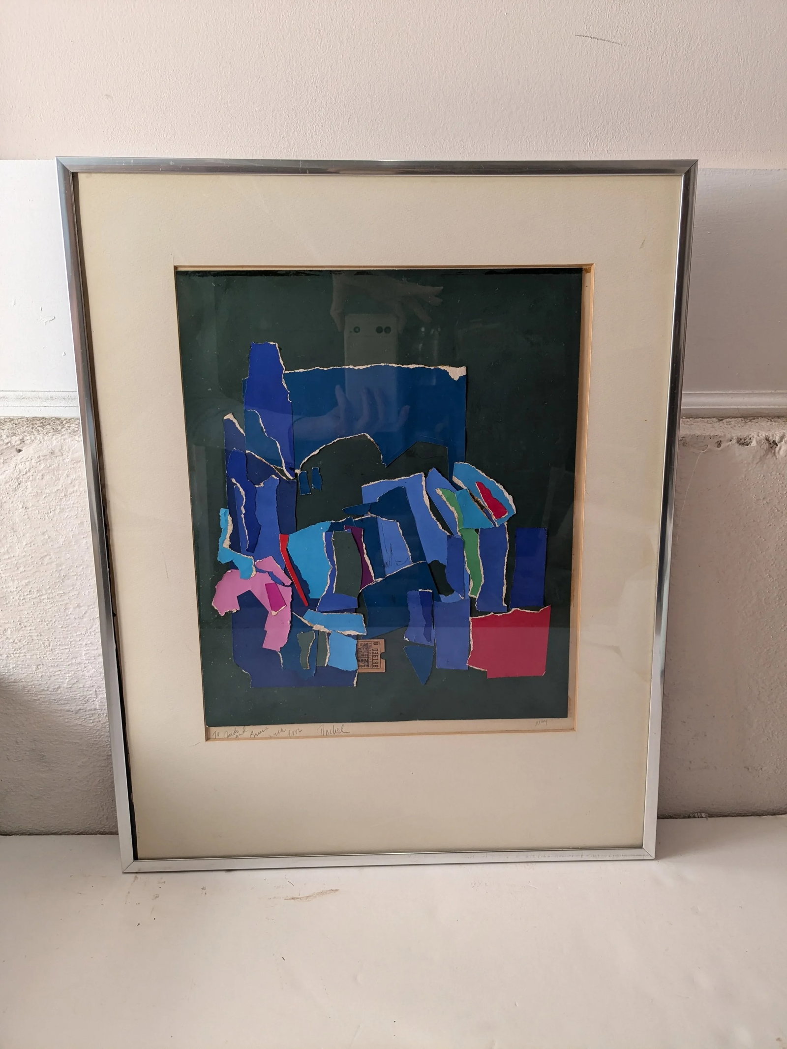 Late 20th Century Framed Vintage Signed Nyc Mid Century Multi-Media Collage - 5