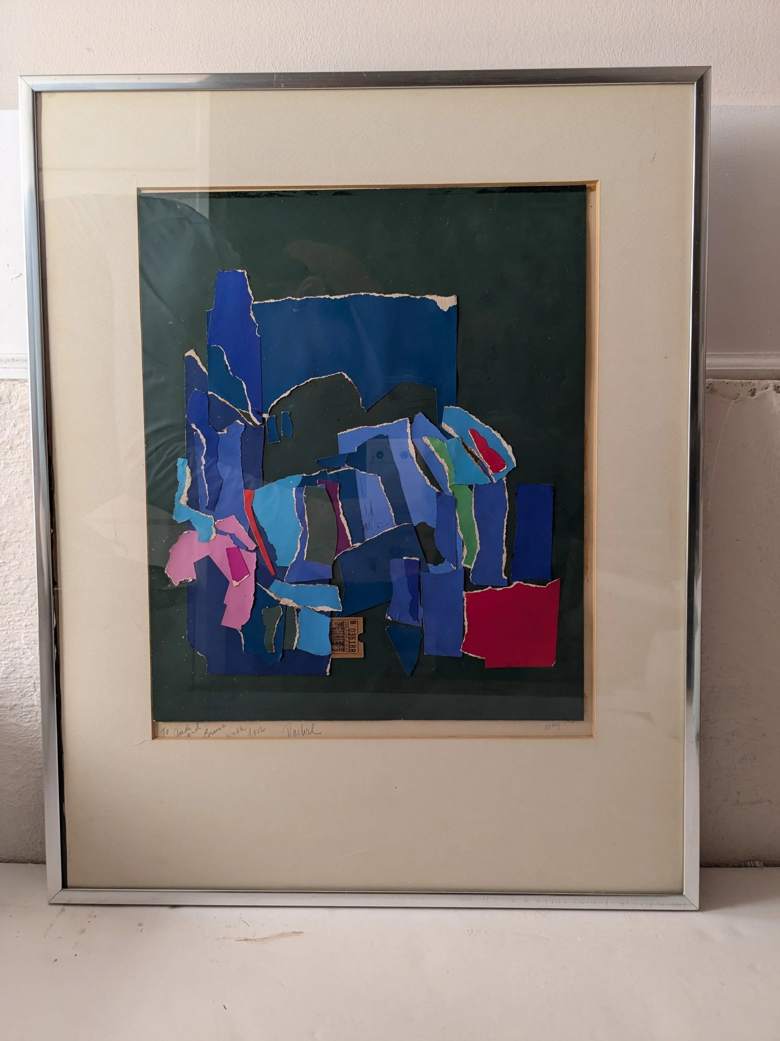 Late 20th Century Framed Vintage Signed Nyc Mid Century Multi-Media Collage - 7