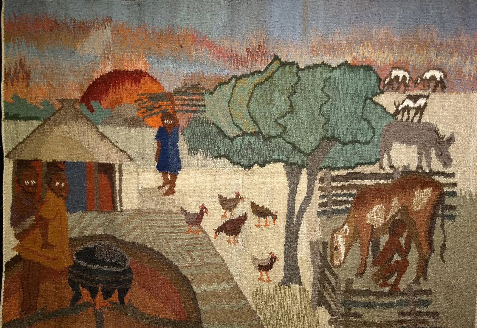 Late 20th Century Hand Woven African Tapestry - 4