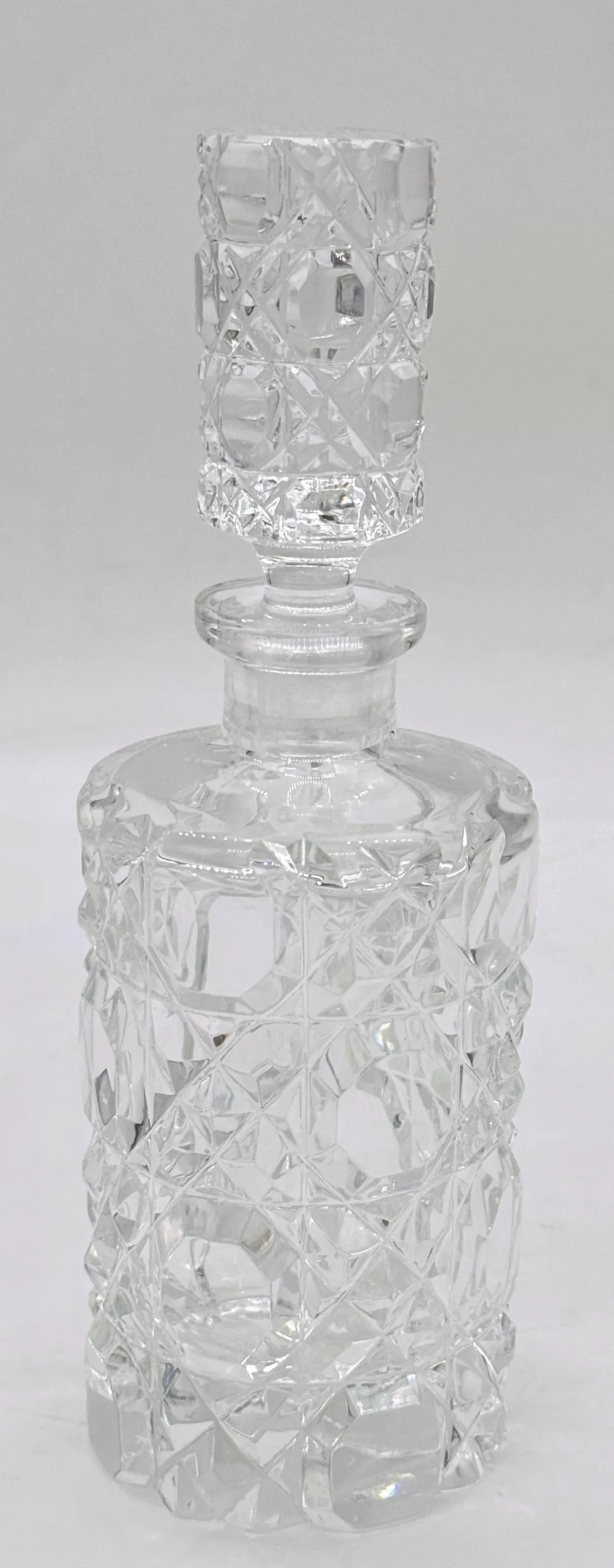 English Art Deco Cut Glass Diminutive Decanter, Circa 1930s - 4