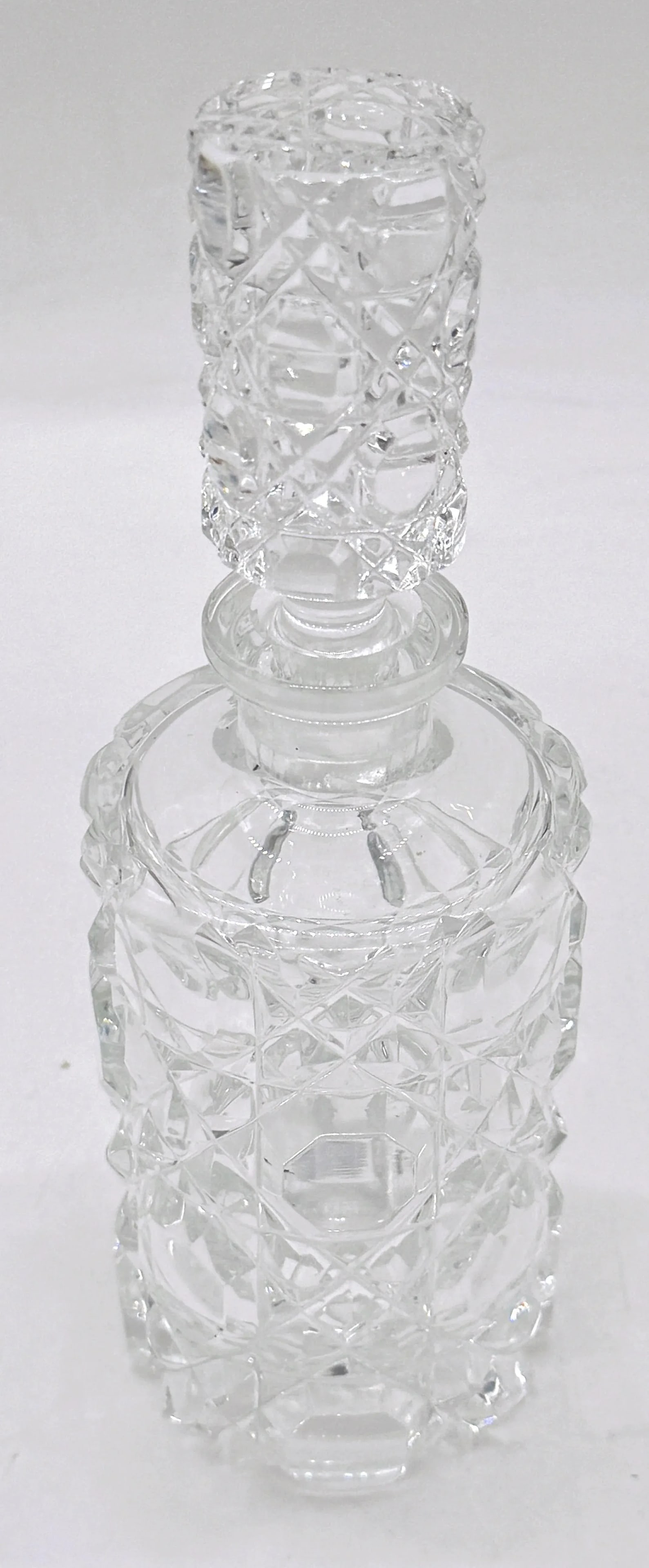 English Art Deco Cut Glass Diminutive Decanter, Circa 1930s - 7