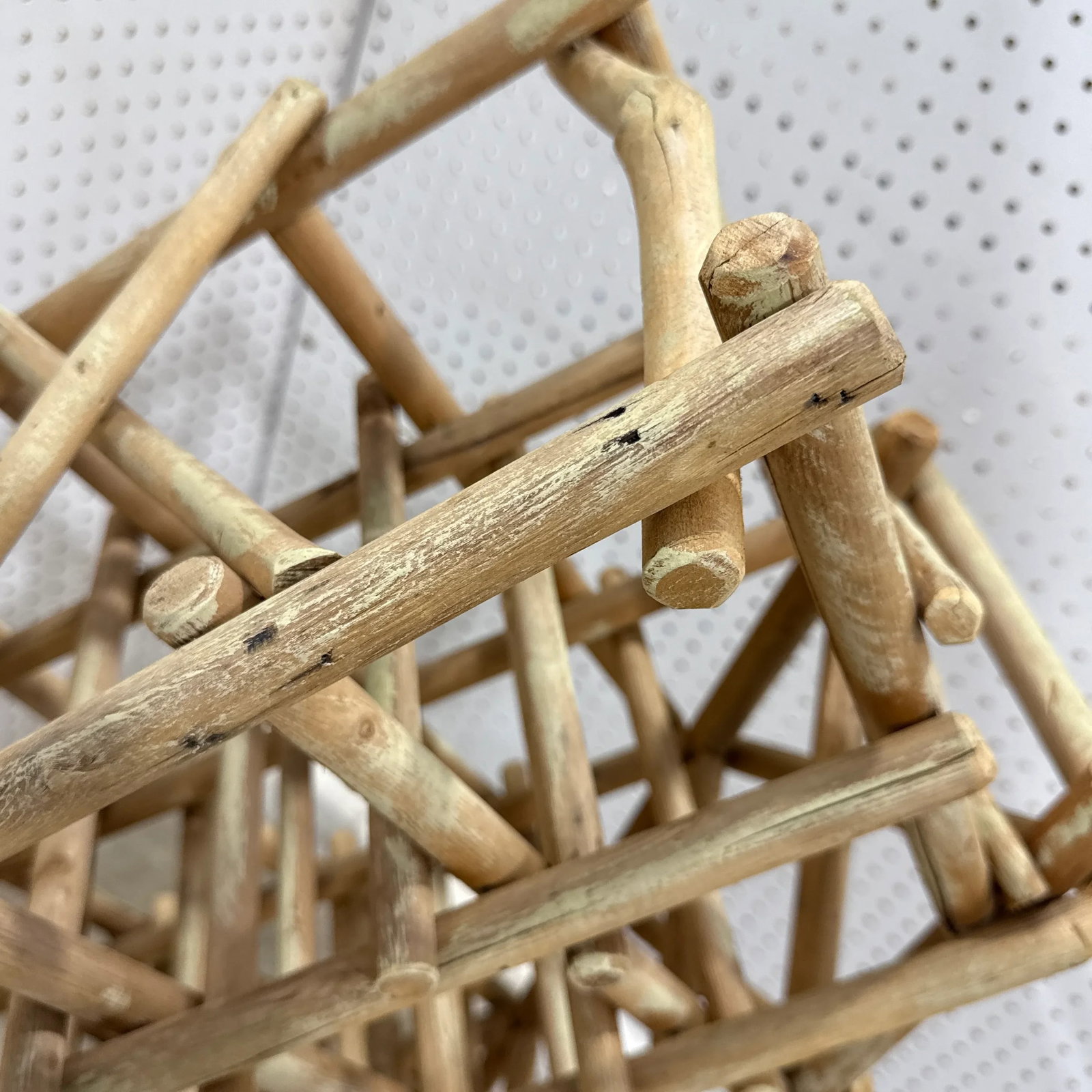 Vintage Coastal Drift Wood Wine Rack - 8