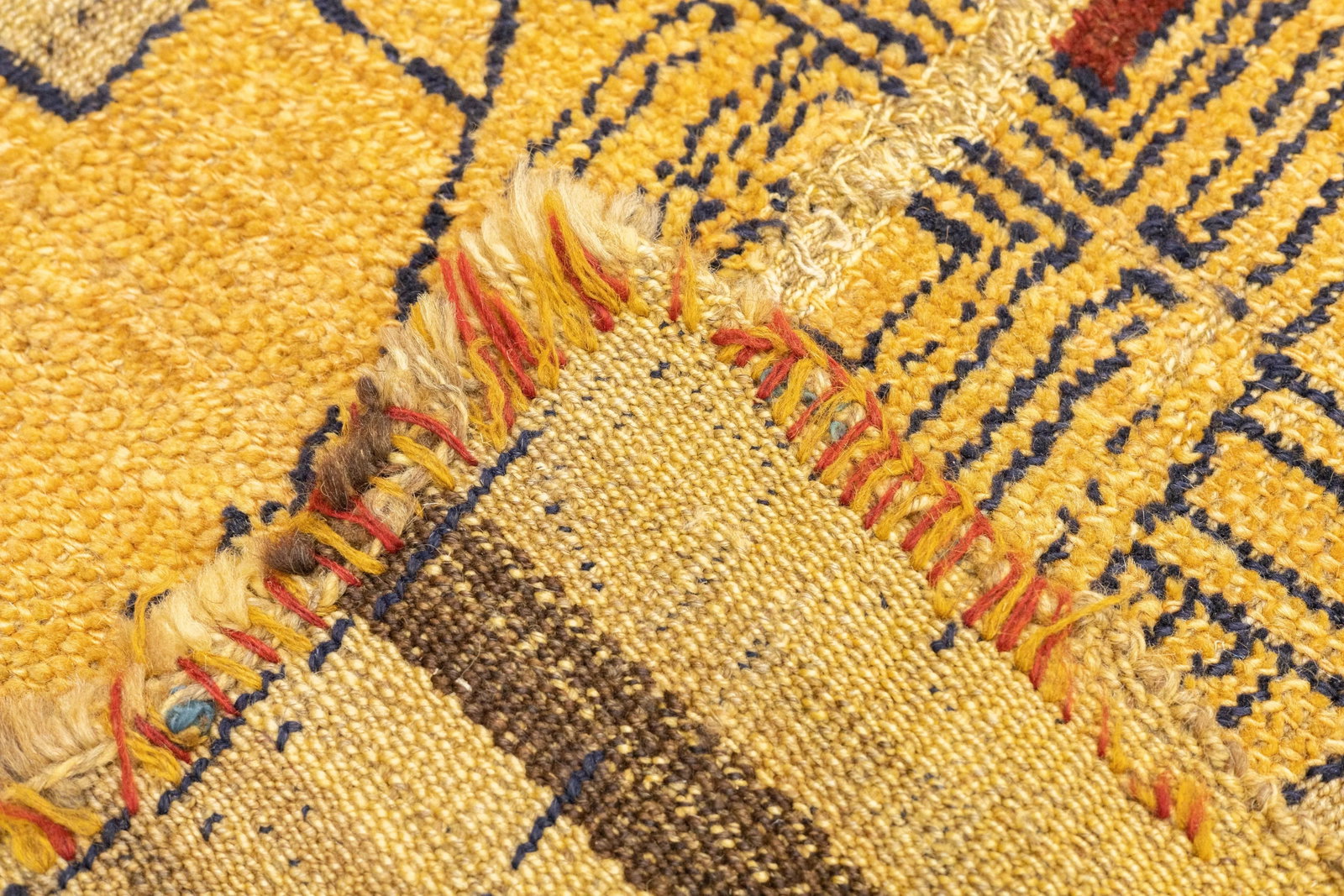 Antique Handwoven Gabbeh Palas Textile Art - 4