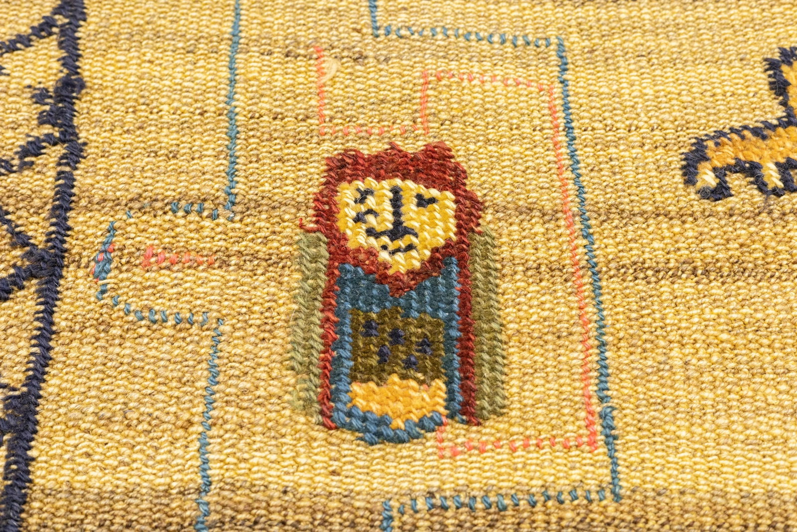Antique Handwoven Gabbeh Palas Textile Art - 8