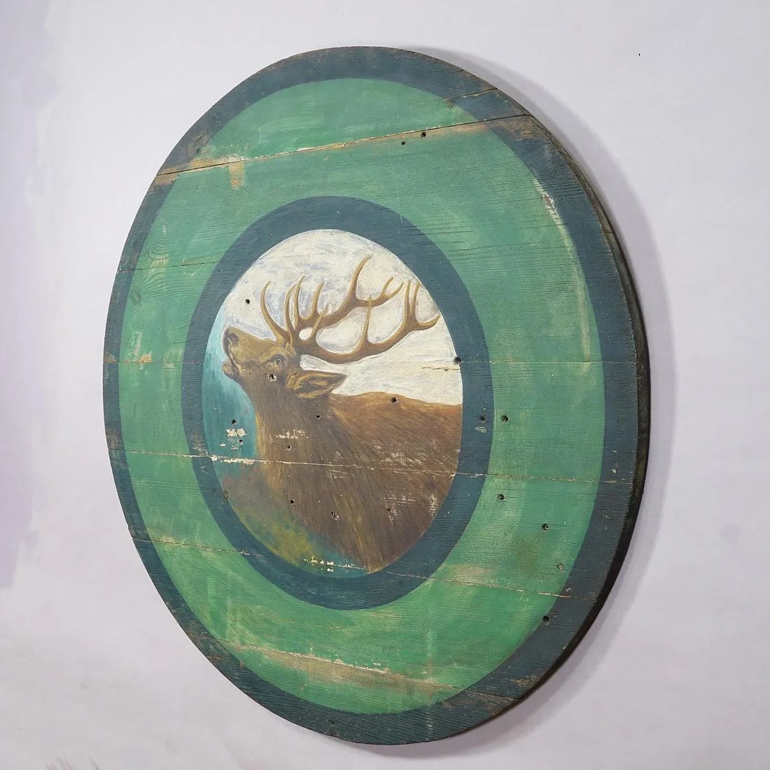 Antique Hand-Painted Shooting Target Plaque - Germany Ca. 1930 - 2