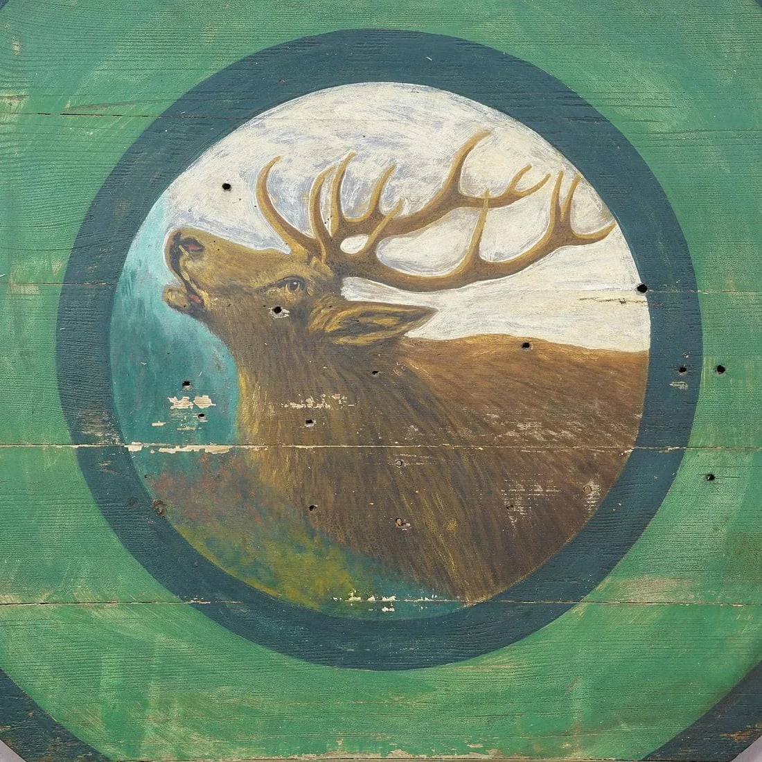 Antique Hand-Painted Shooting Target Plaque - Germany Ca. 1930 - 3