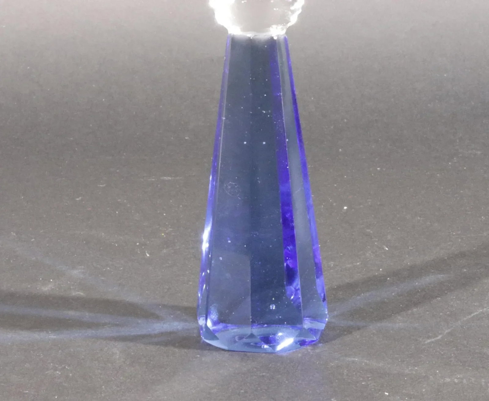 Vintage Post-Modern Translucent Blue Base Martini Glasses - 4