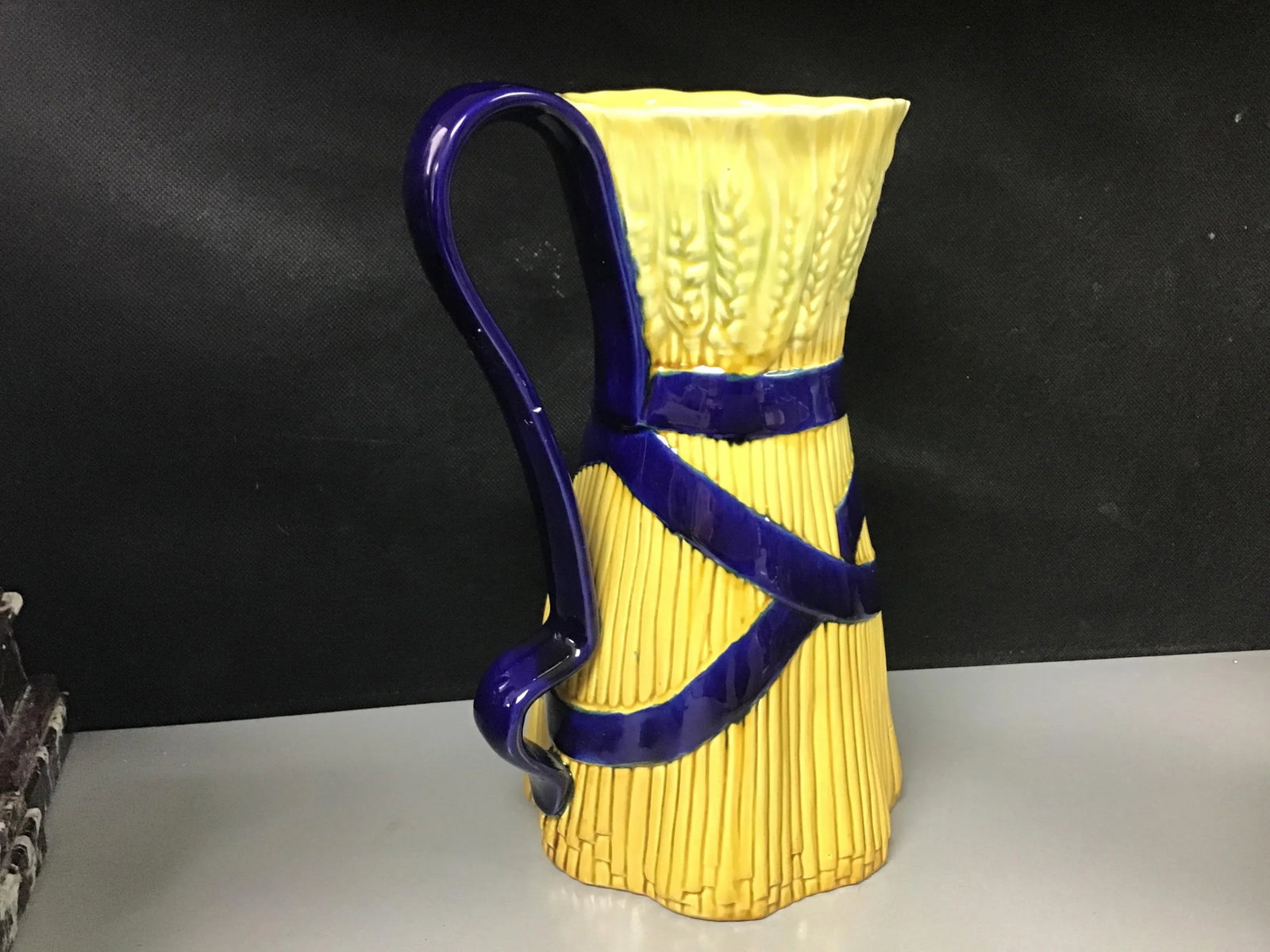Portuguese Faience Majolica Jug Pitcher by Bordallo Pinheiro - 3