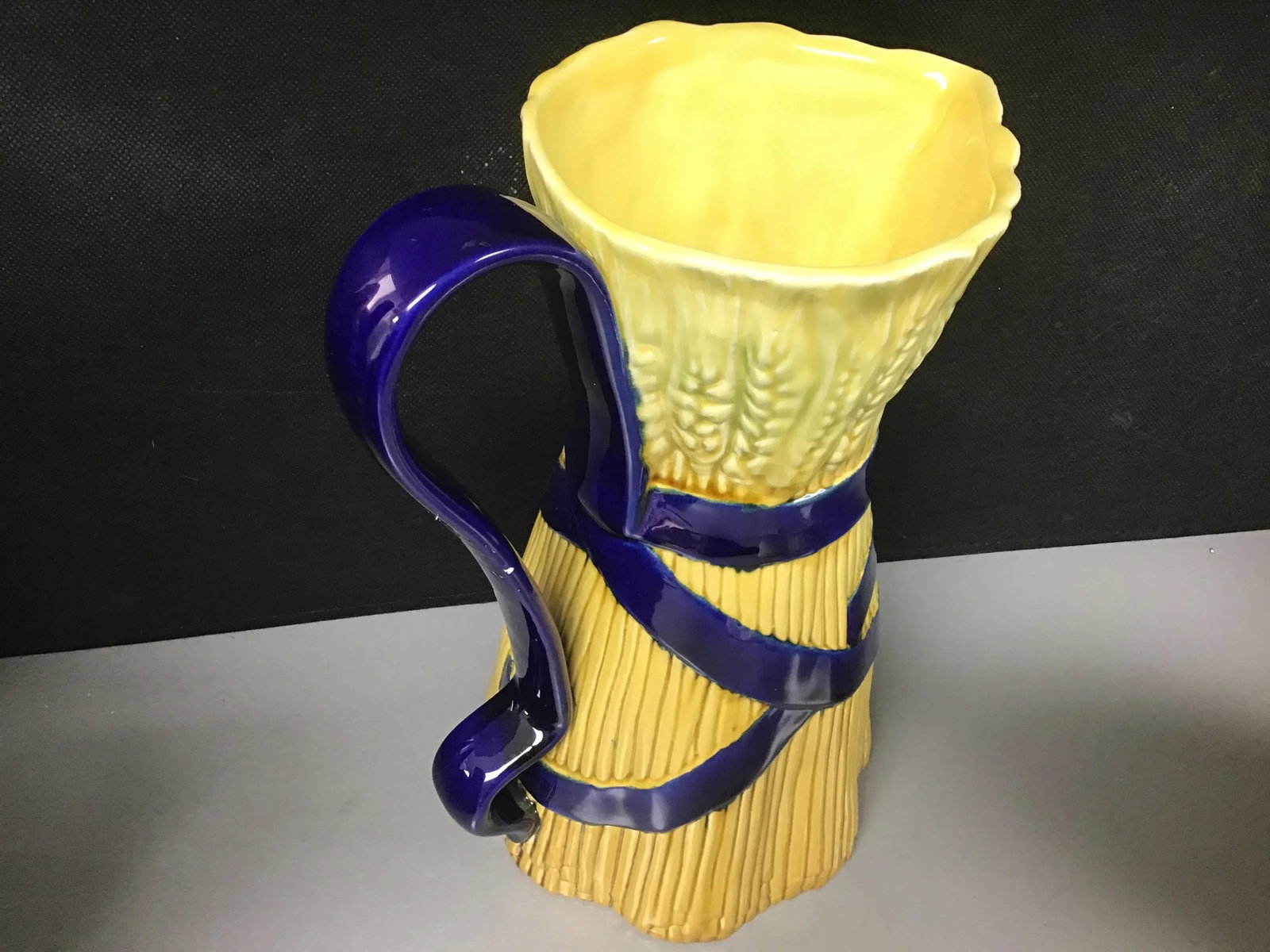 Portuguese Faience Majolica Jug Pitcher by Bordallo Pinheiro - 4