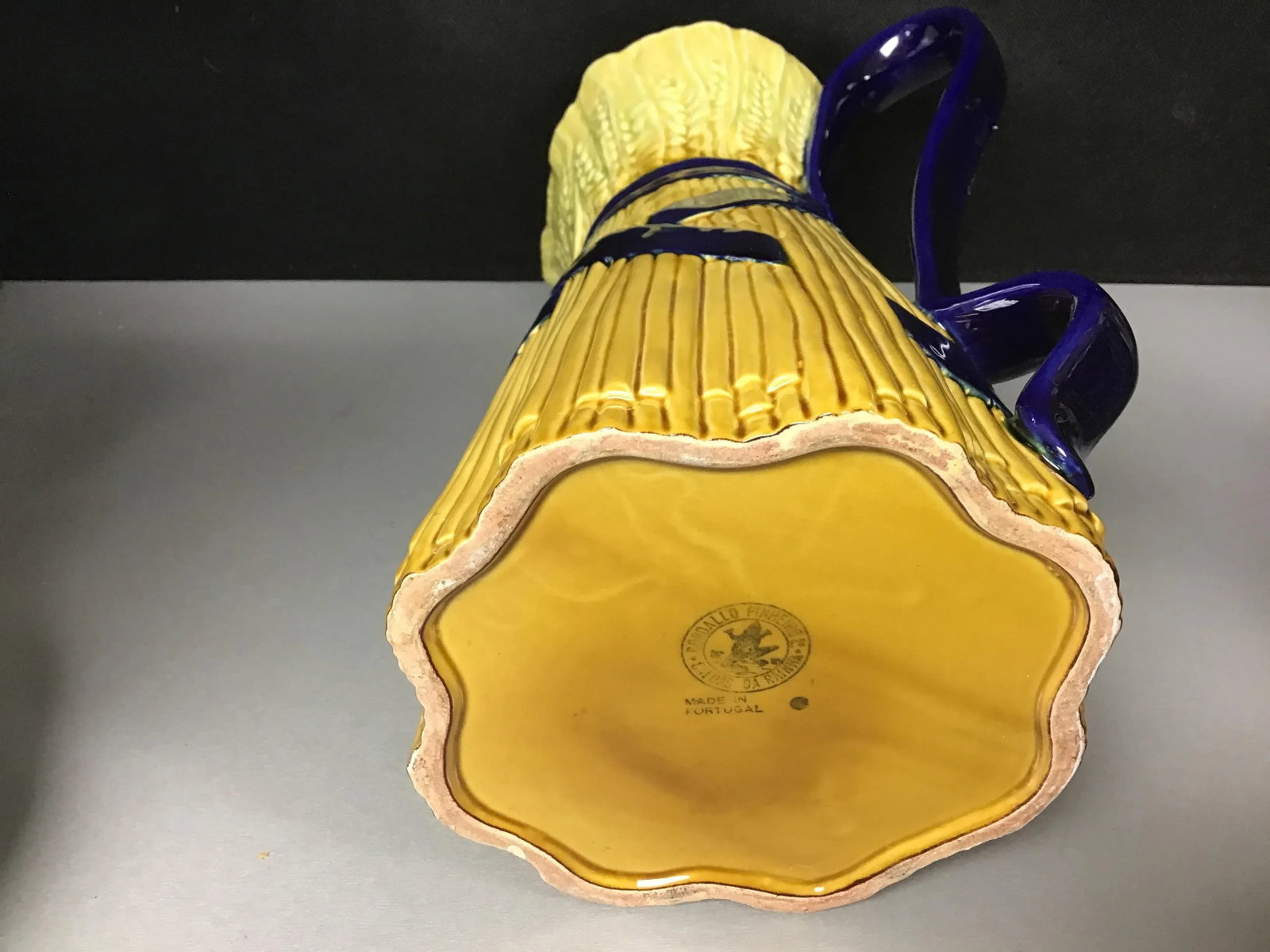 Portuguese Faience Majolica Jug Pitcher by Bordallo Pinheiro - 5