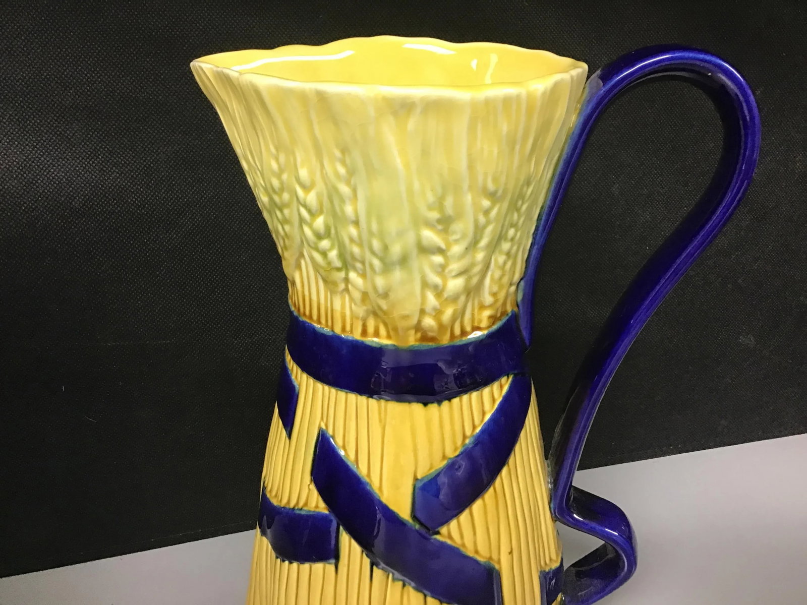 Portuguese Faience Majolica Jug Pitcher by Bordallo Pinheiro - 7