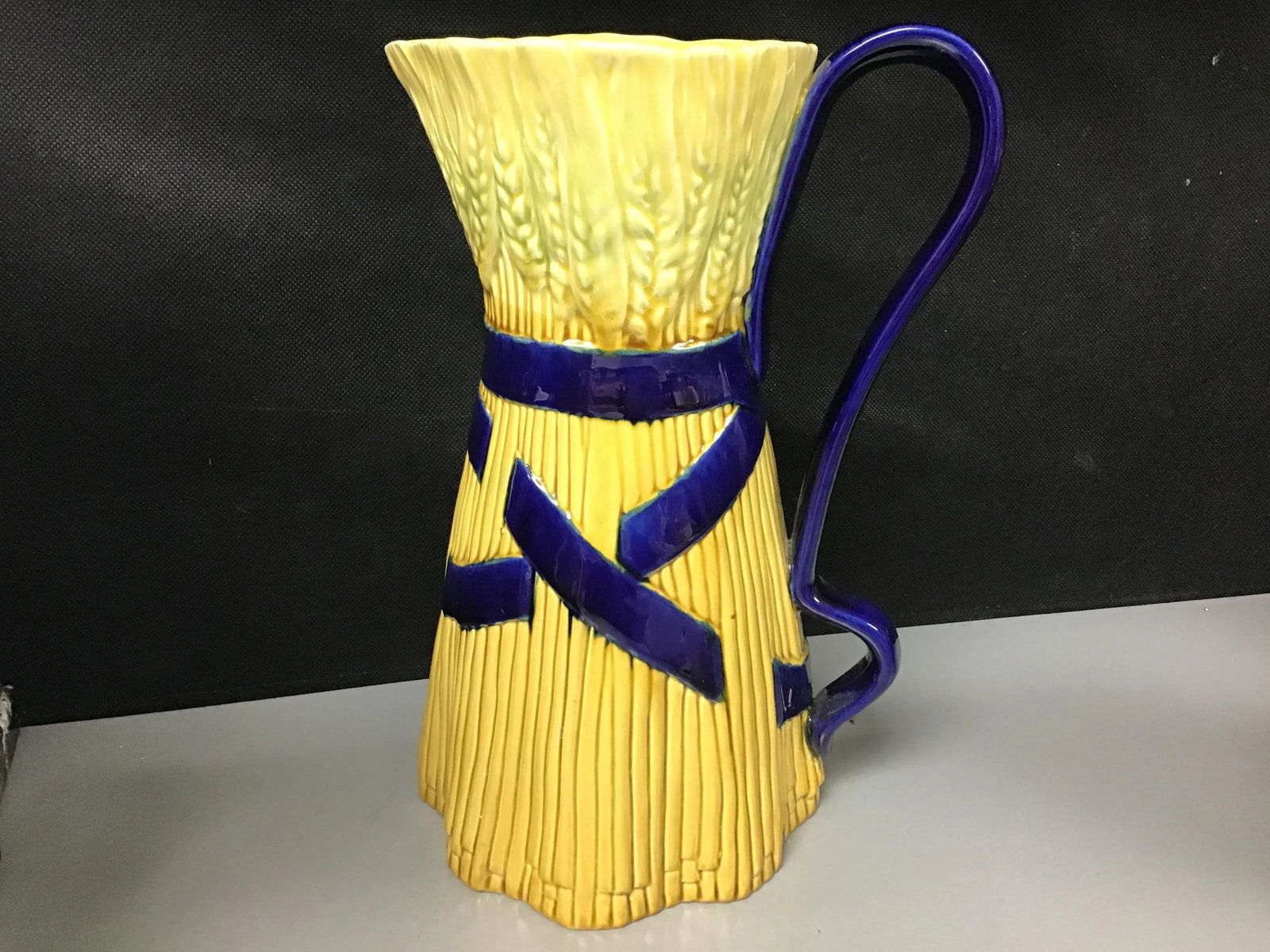 Portuguese Faience Majolica Jug Pitcher by Bordallo Pinheiro - 8