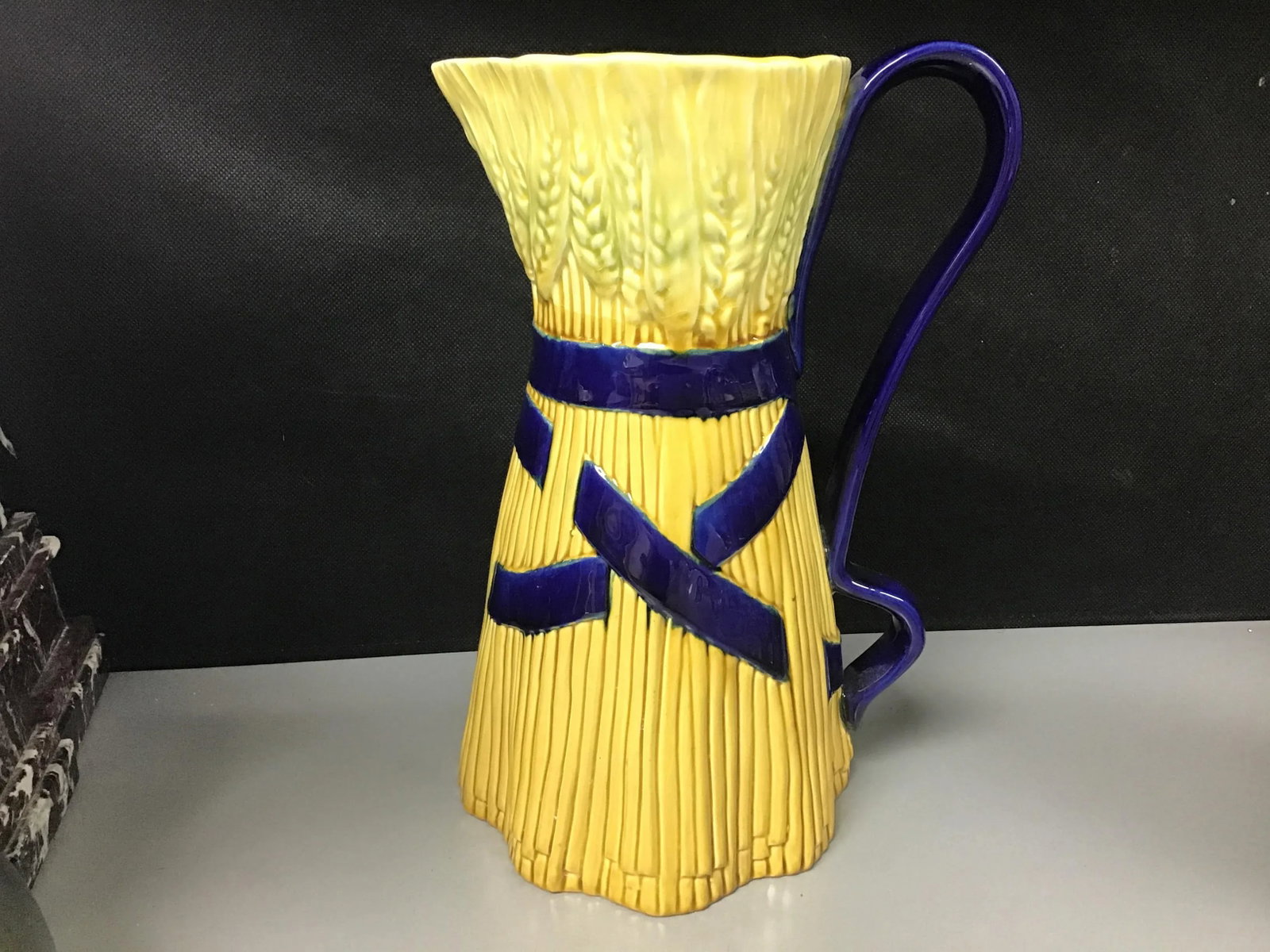 Portuguese Faience Majolica Jug Pitcher by Bordallo Pinheiro - 9