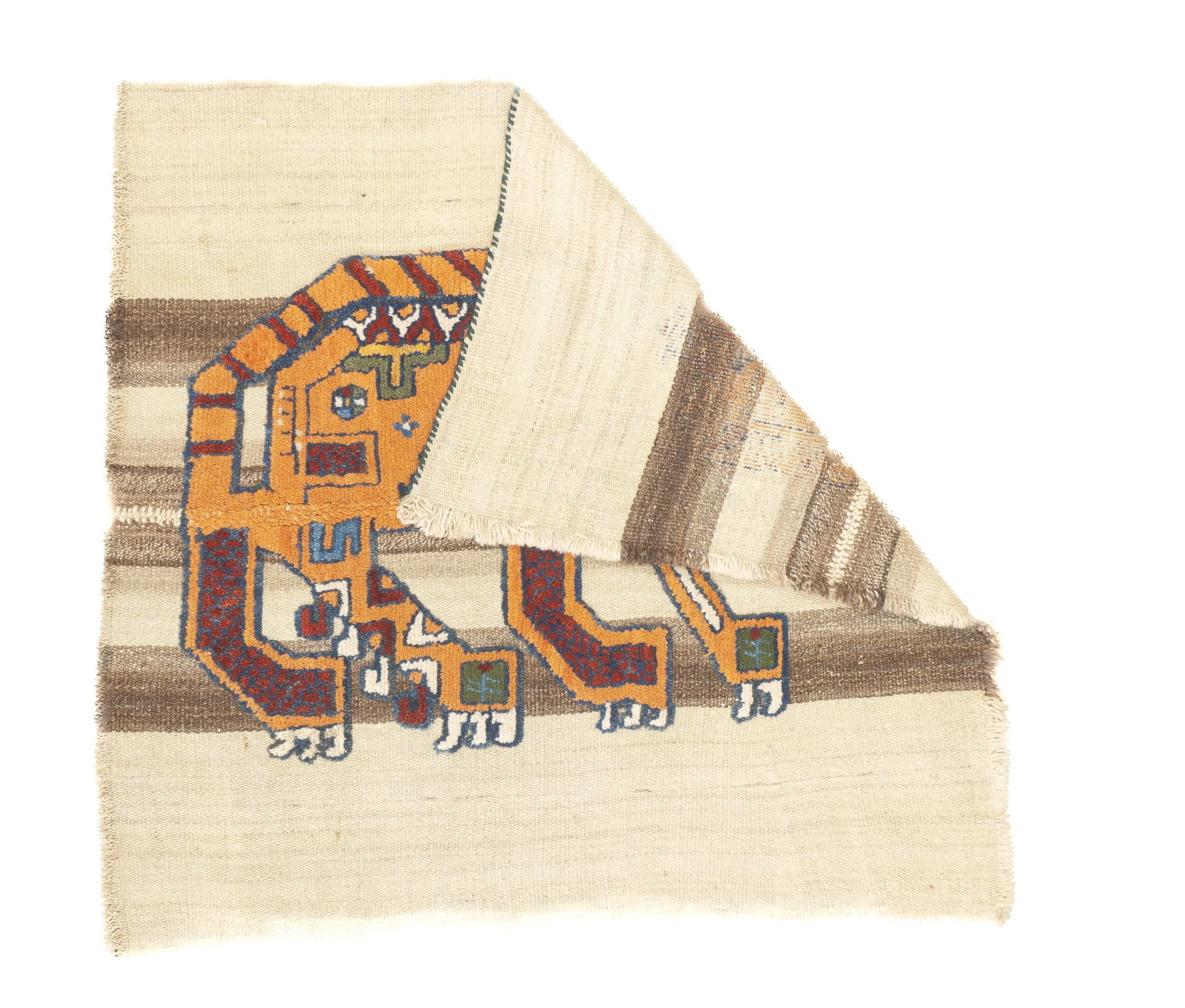 Antique Handwoven Gabbeh Palas Textile Art - 2