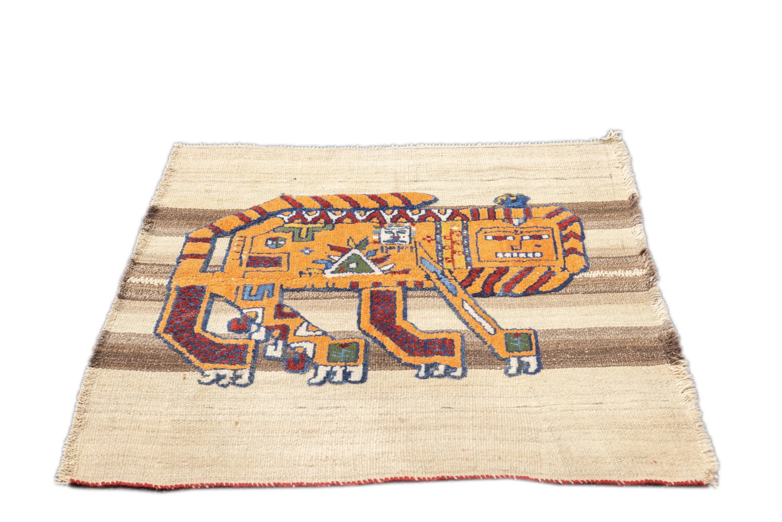 Antique Handwoven Gabbeh Palas Textile Art - 5