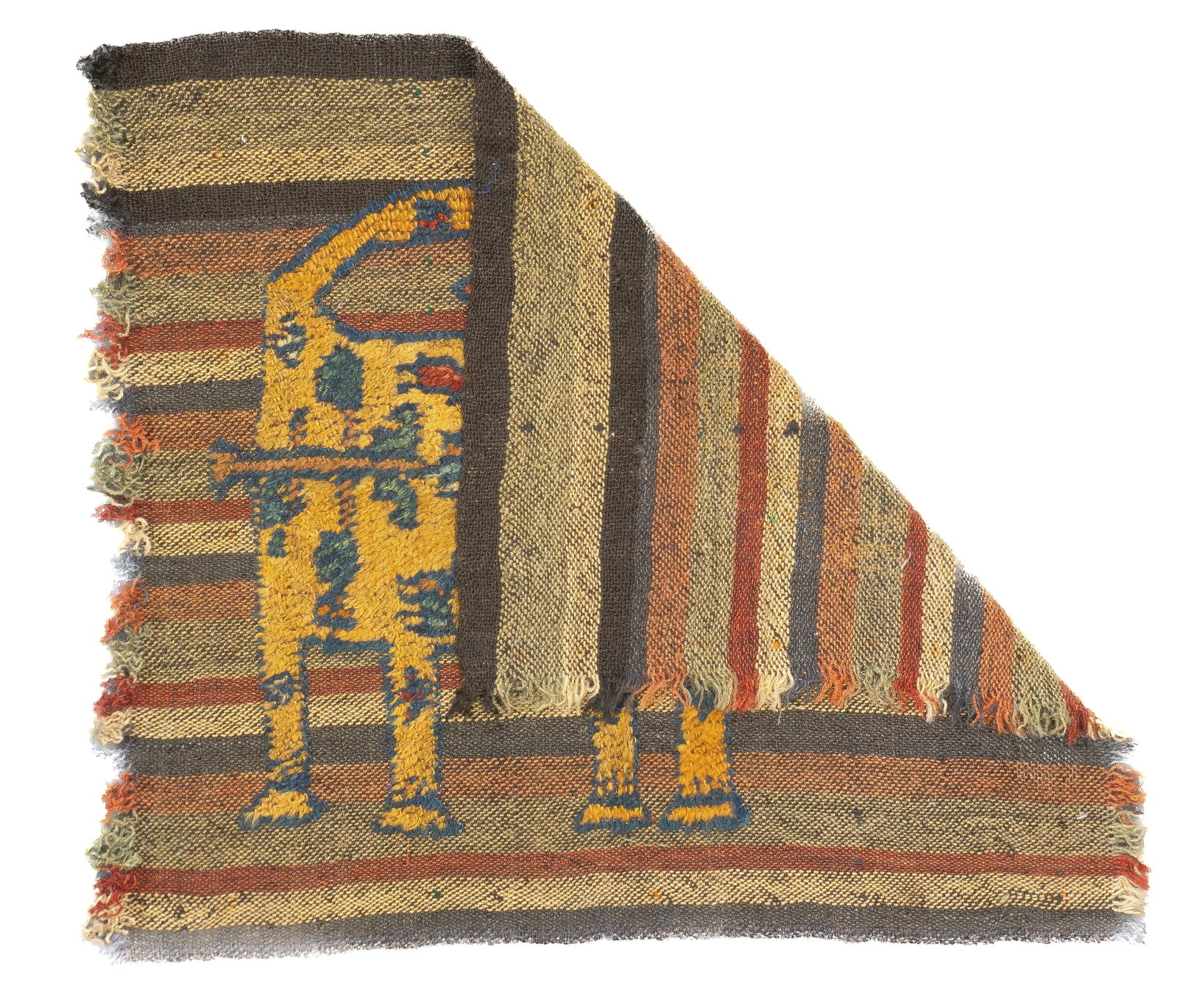 Antique Handwoven Gabbeh Palas Textile Art - 2