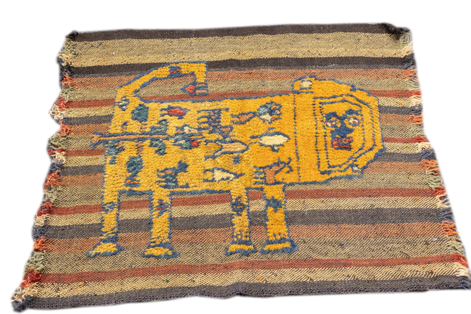 Antique Handwoven Gabbeh Palas Textile Art - 5