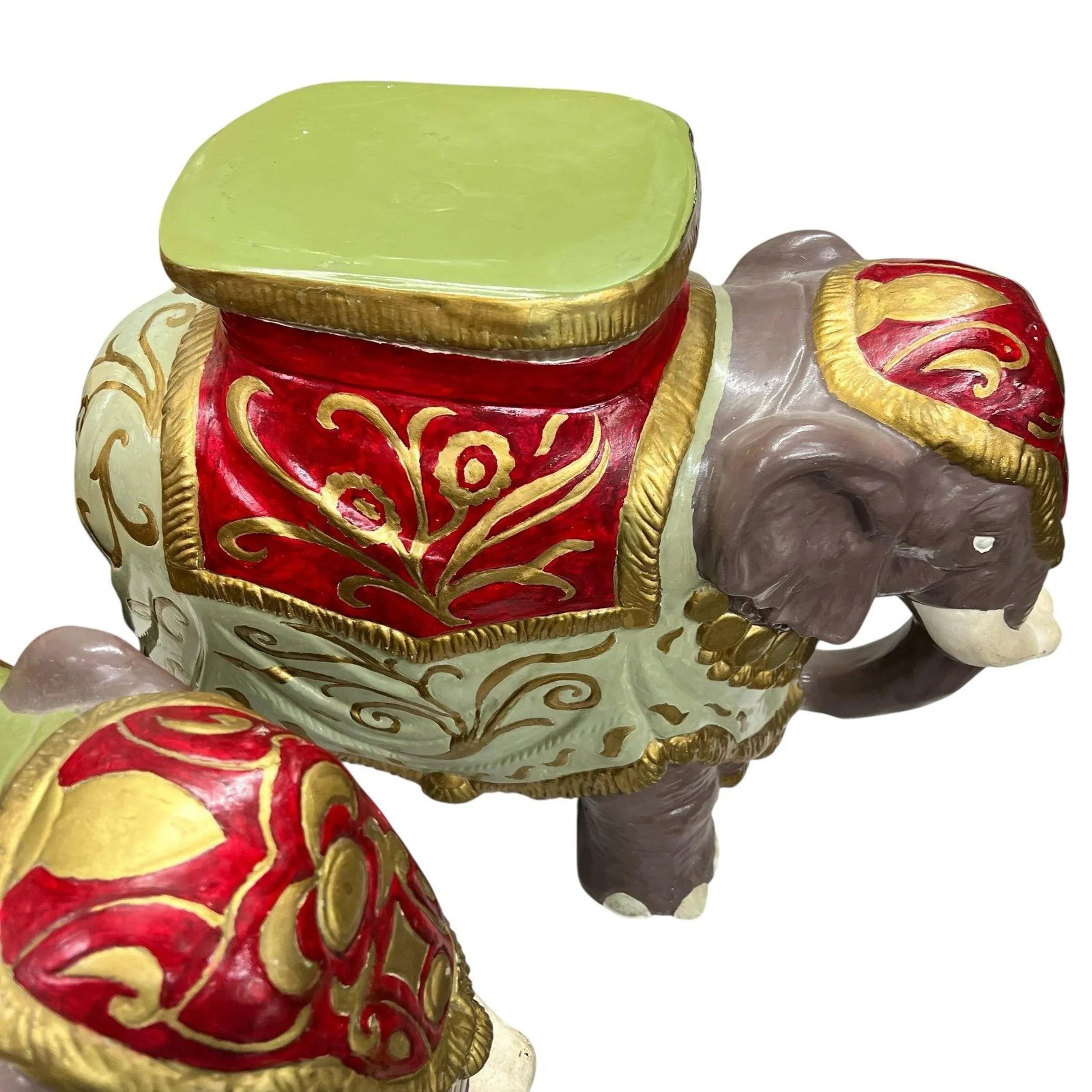 Vintage Elephant Garden Stools - A Pair - 7
