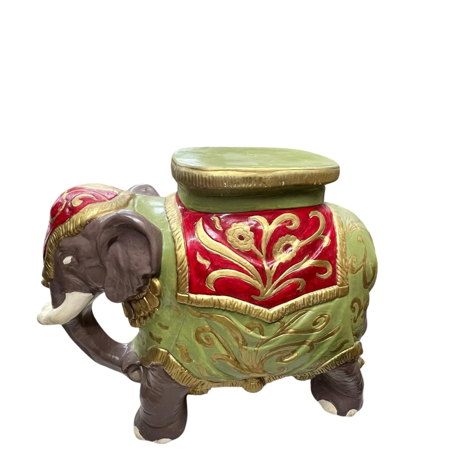 Vintage Elephant Garden Stools - A Pair - 9